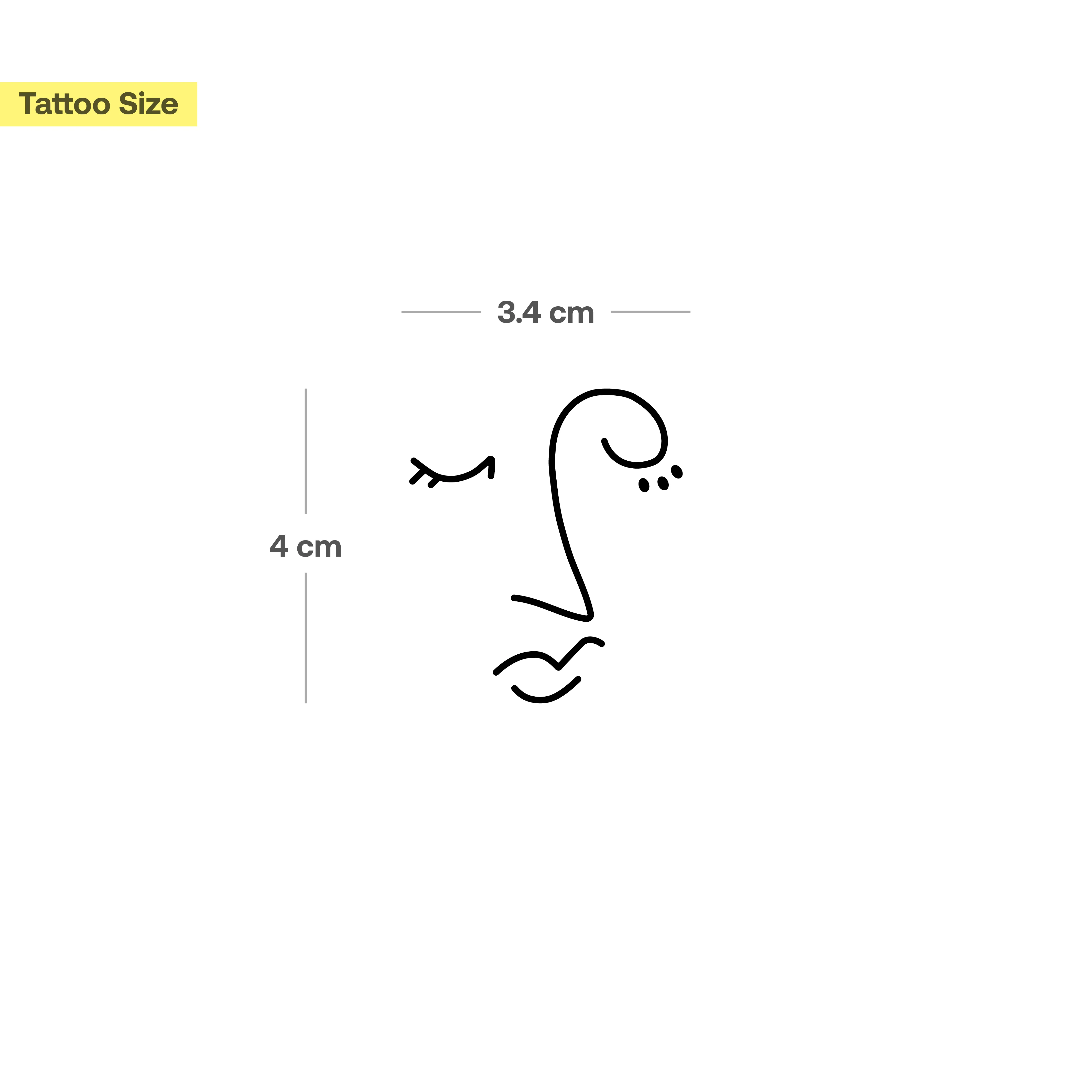 Tatouage Visage abstrait - Image 2