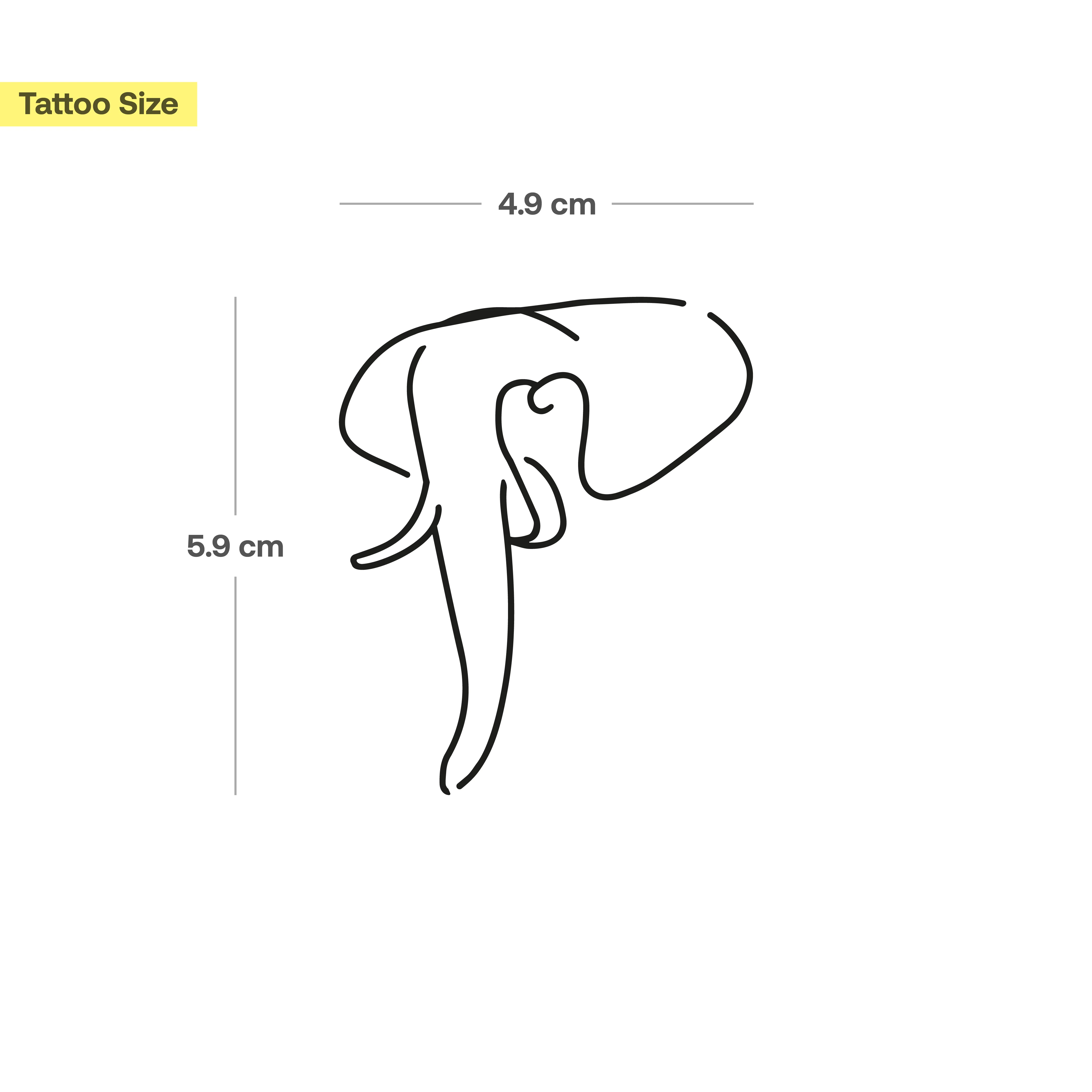 Tatouage Éléphant abstrait - Image 3