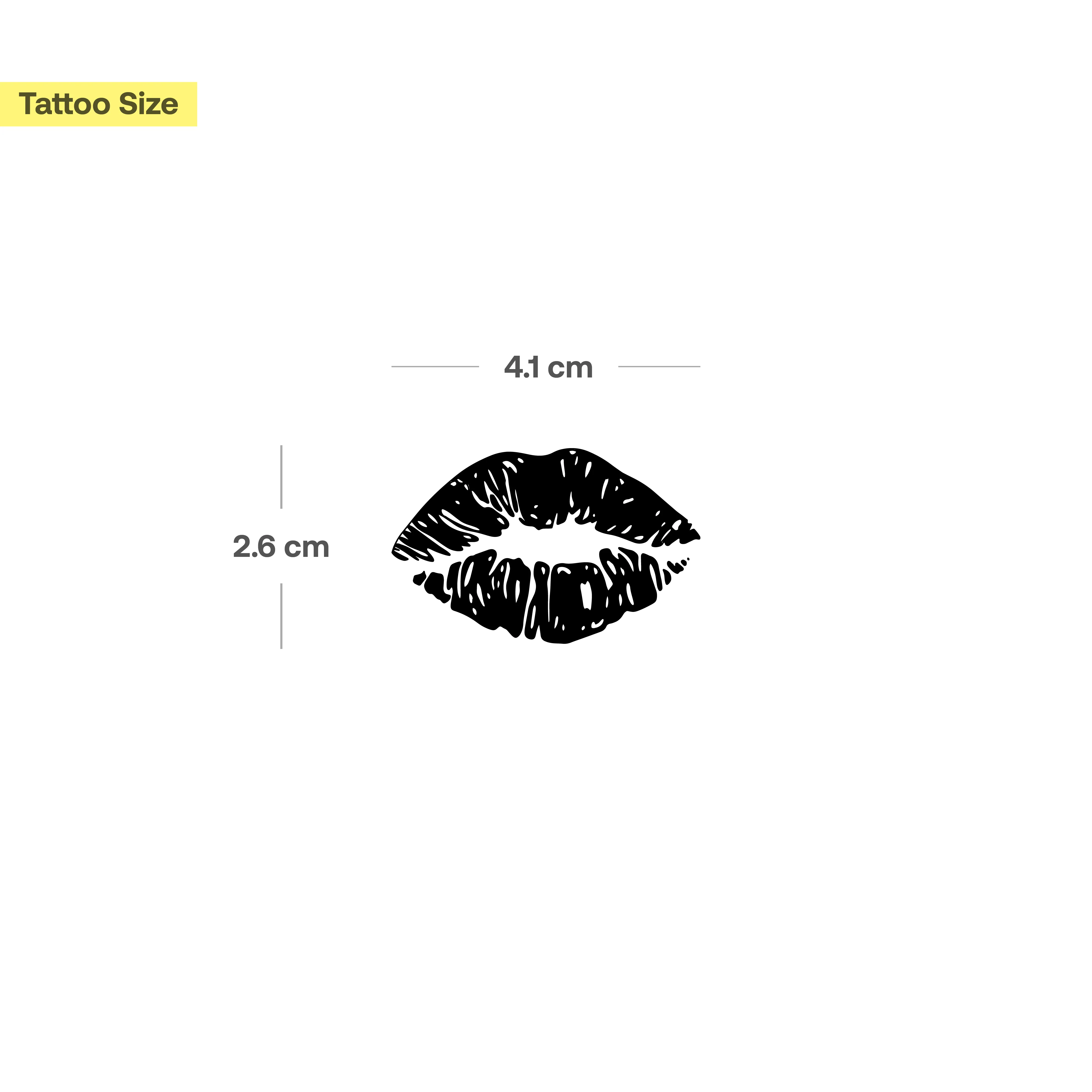 Tatouage baiser de rouge à lèvres - Image 3