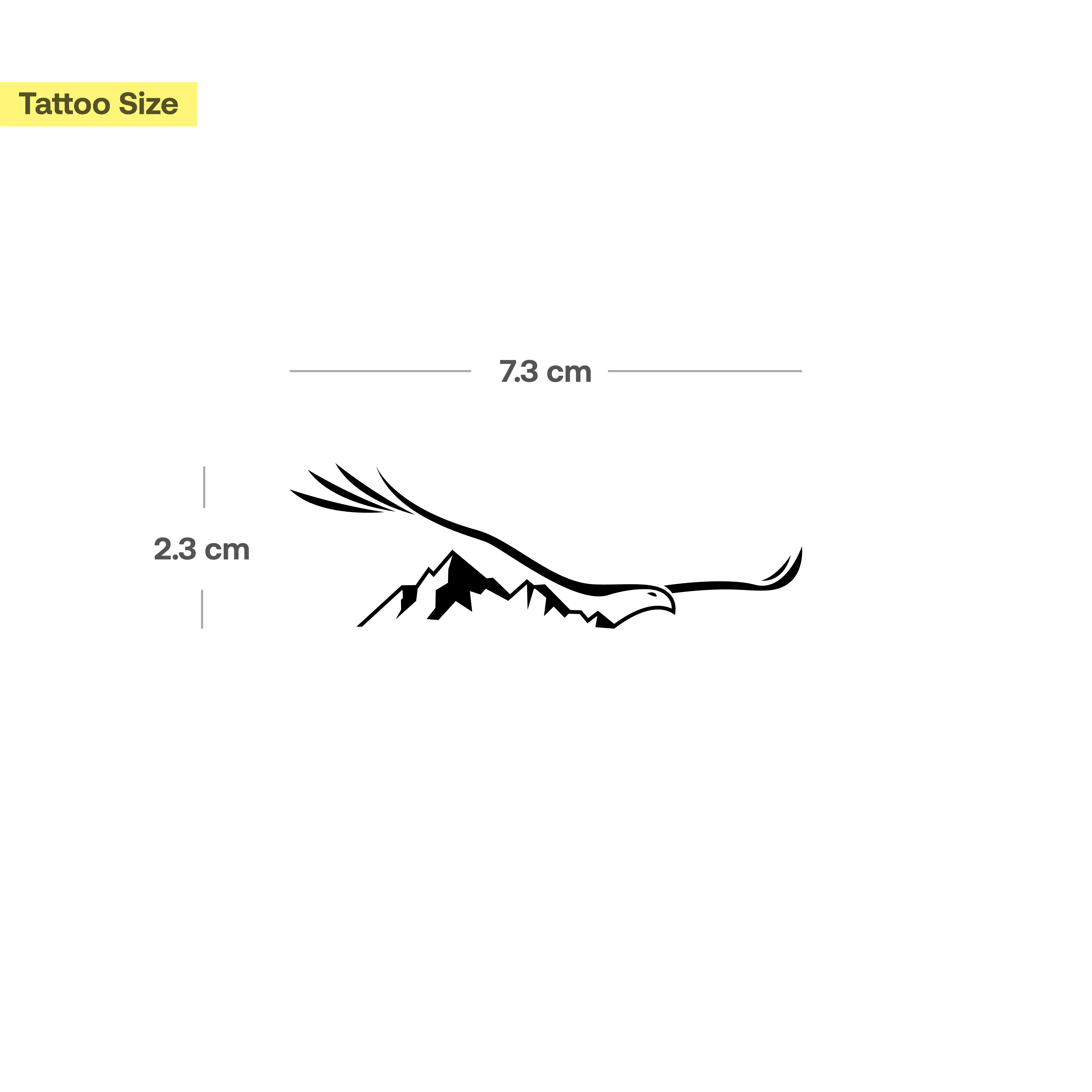 Montagnes avec tatouage d'aigle - Image 3