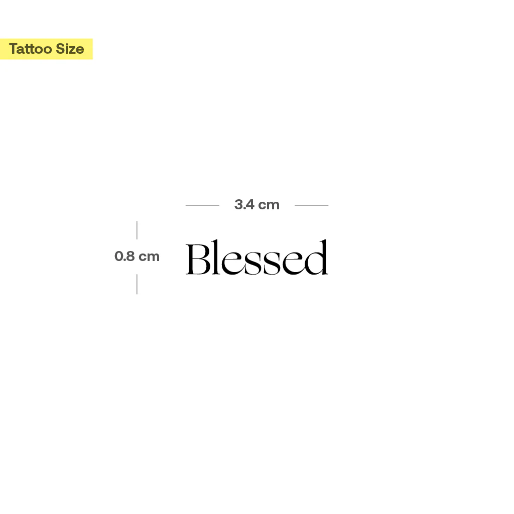 Tatouage "Blessed" - Image 3