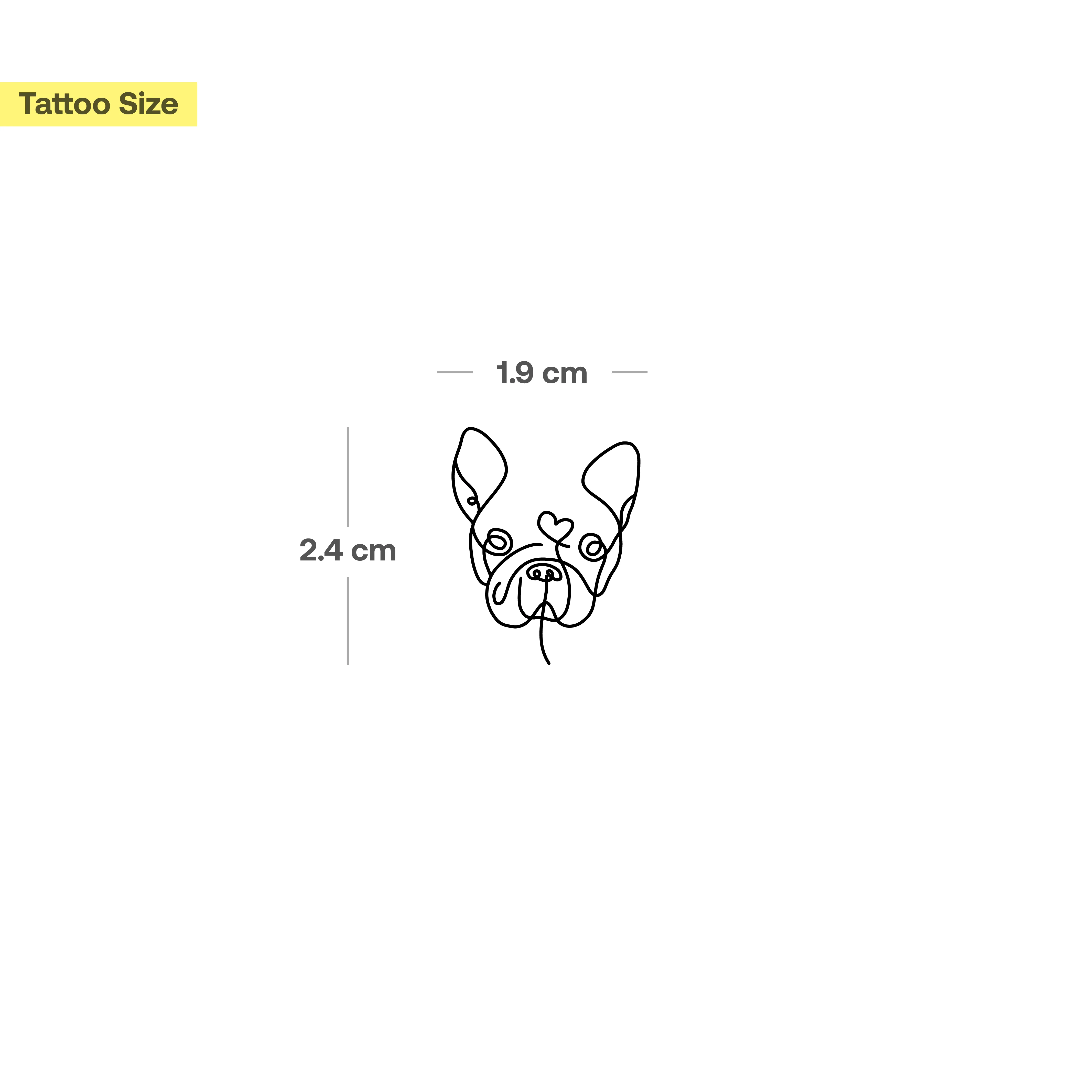 Bouledogue avec cœur - Image 3