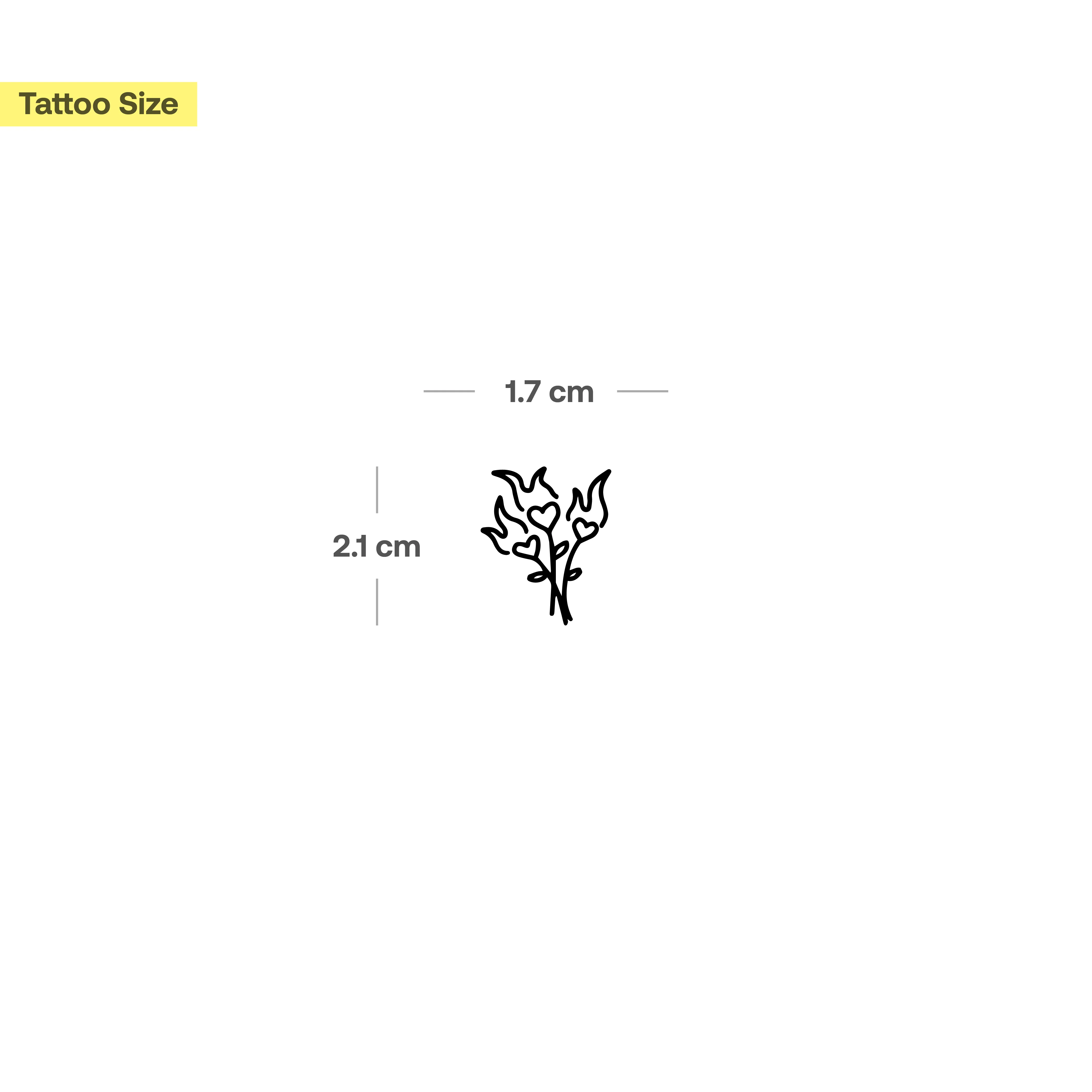 Tatouage Cœurs de Fleurs en Flammes - Image 3