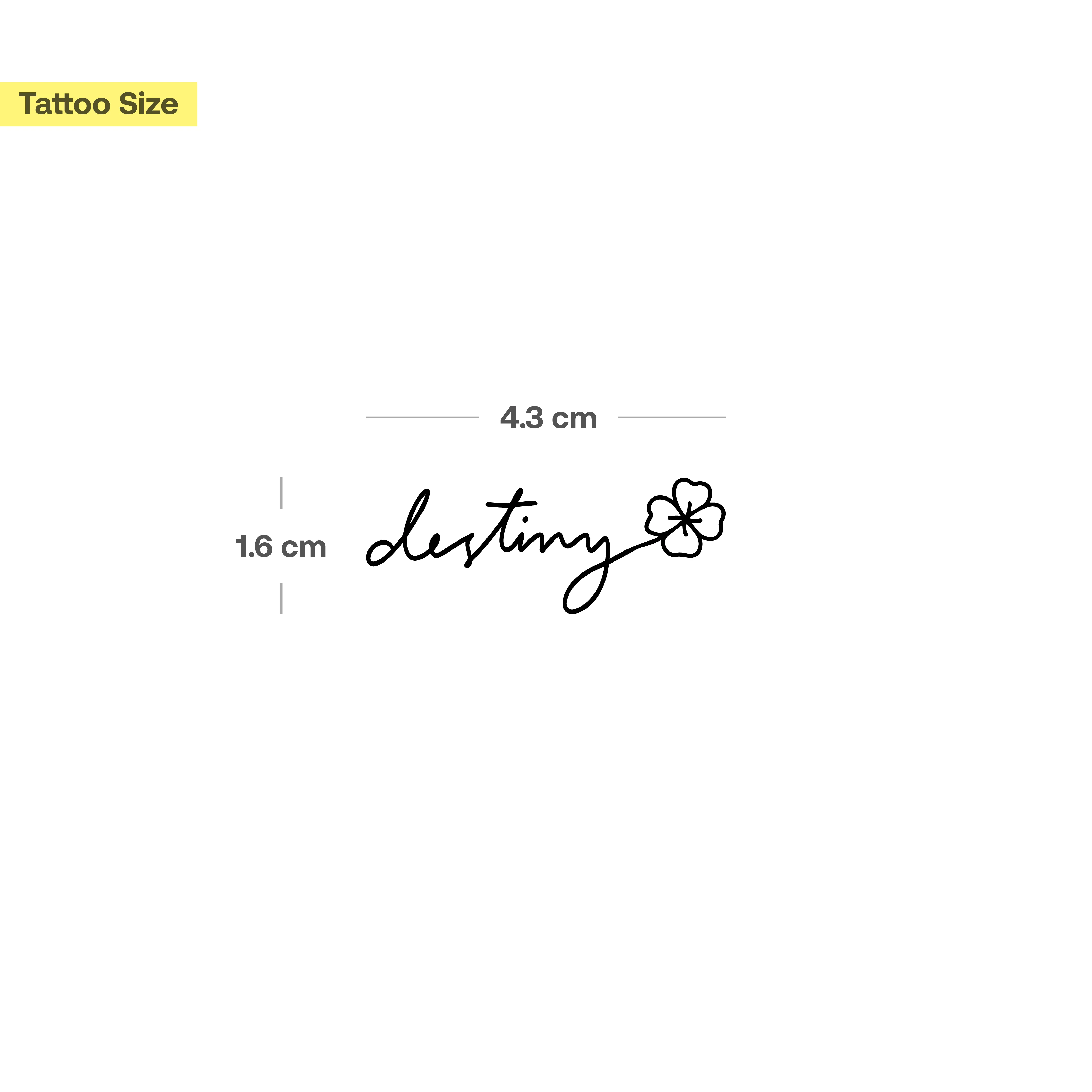 Tatouage Destiny et trèfle - Image 3