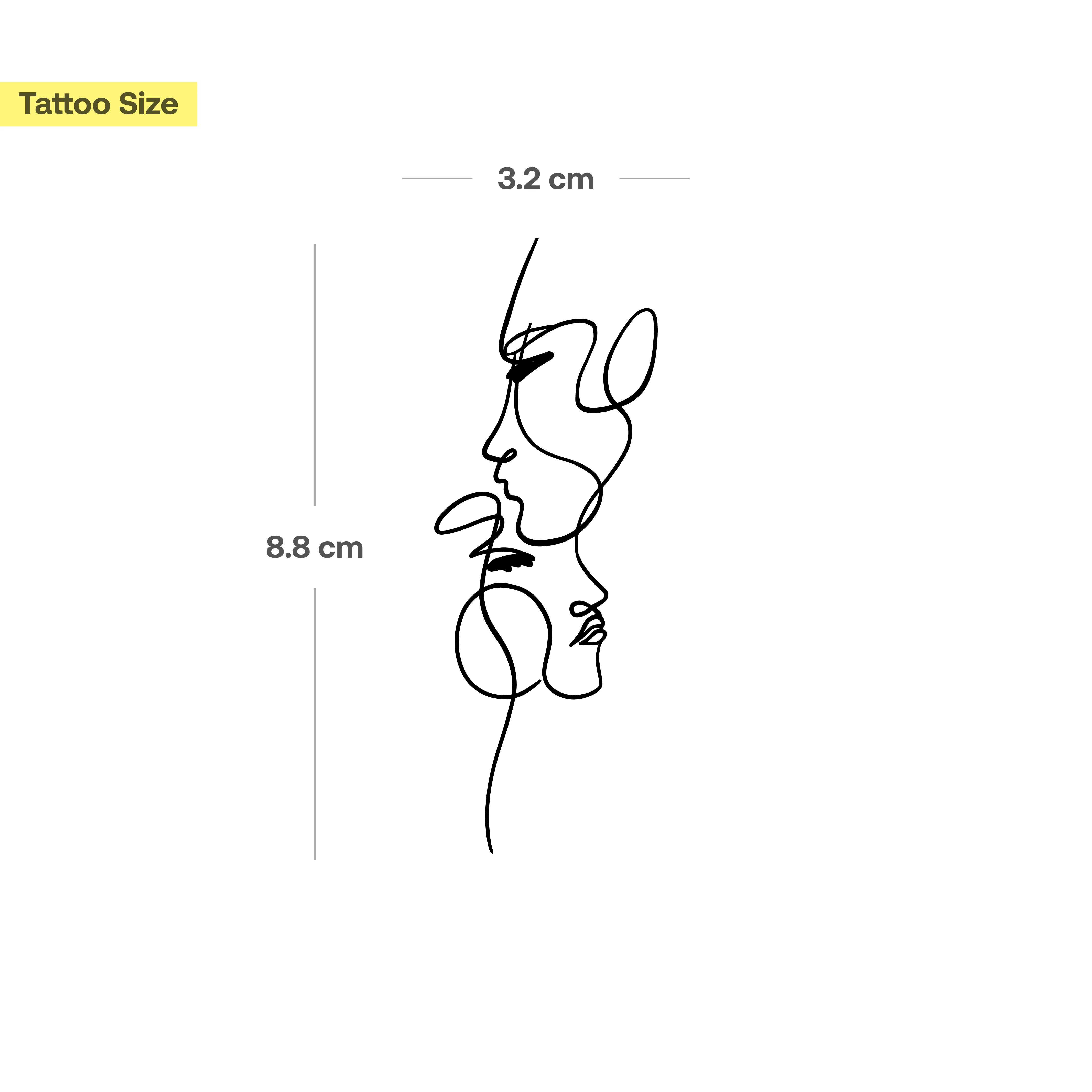 Tatouage de deux visages - Image 3