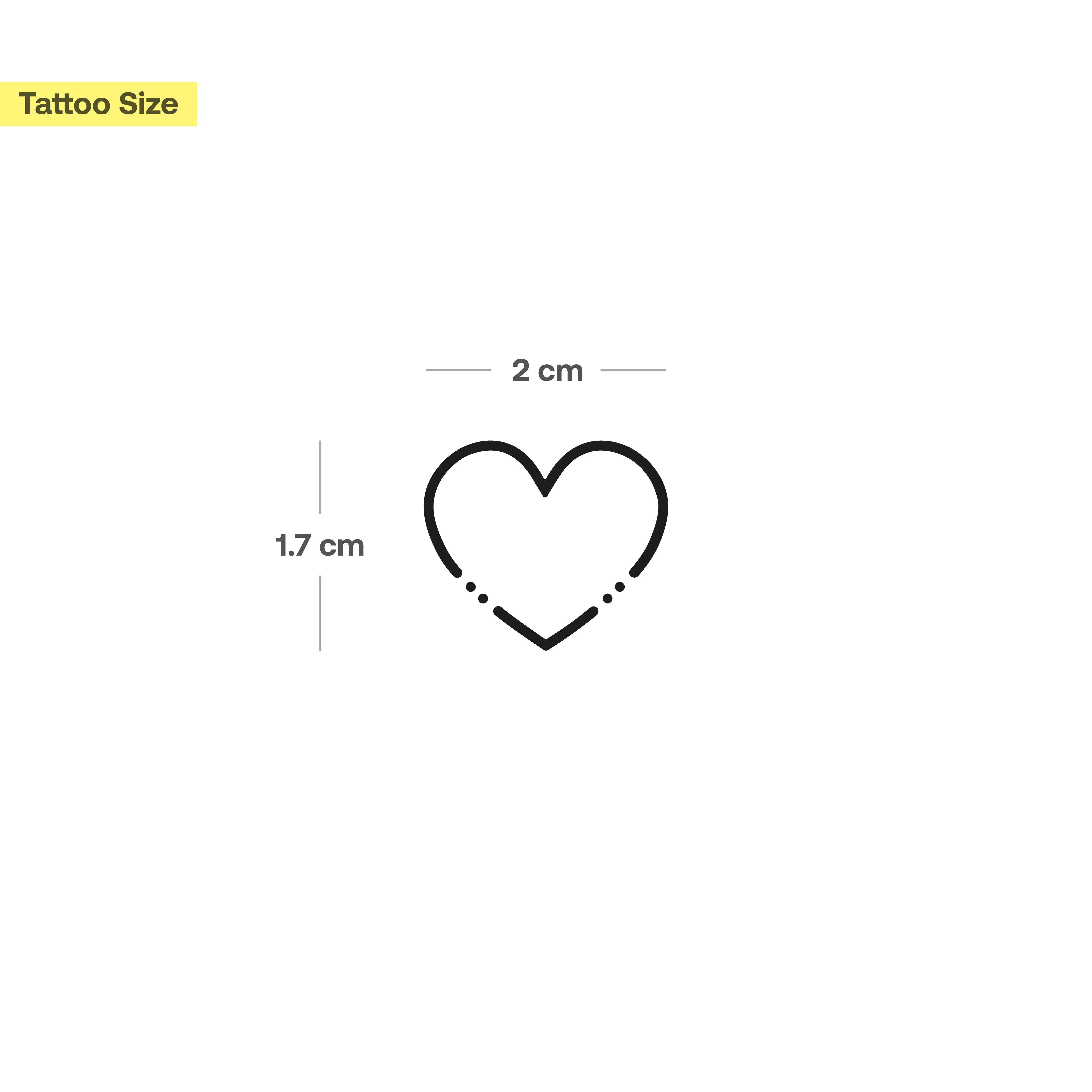 Tatouage Cœur avec Points - Image 3