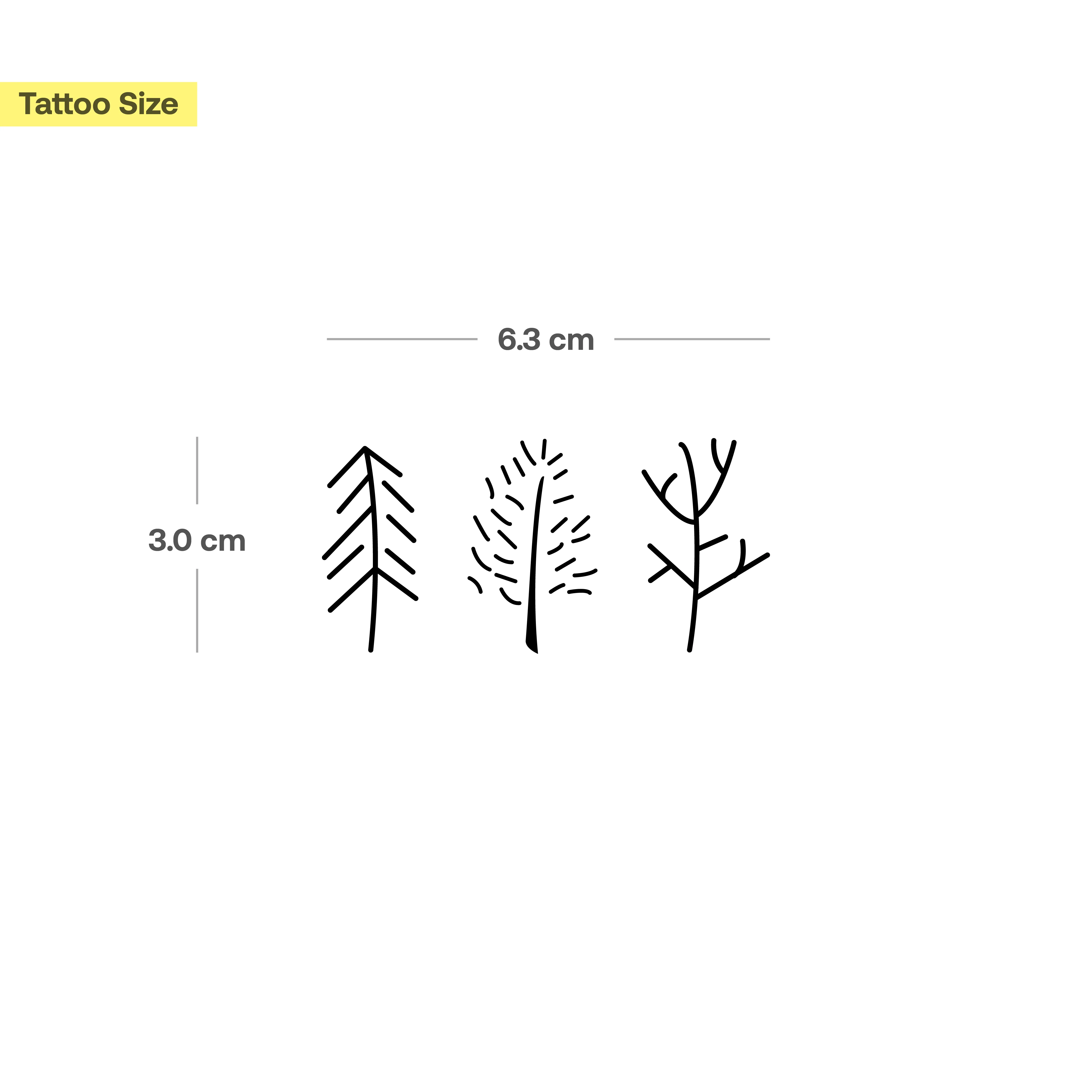 Le tatouage de trois petits arbres - Image 3
