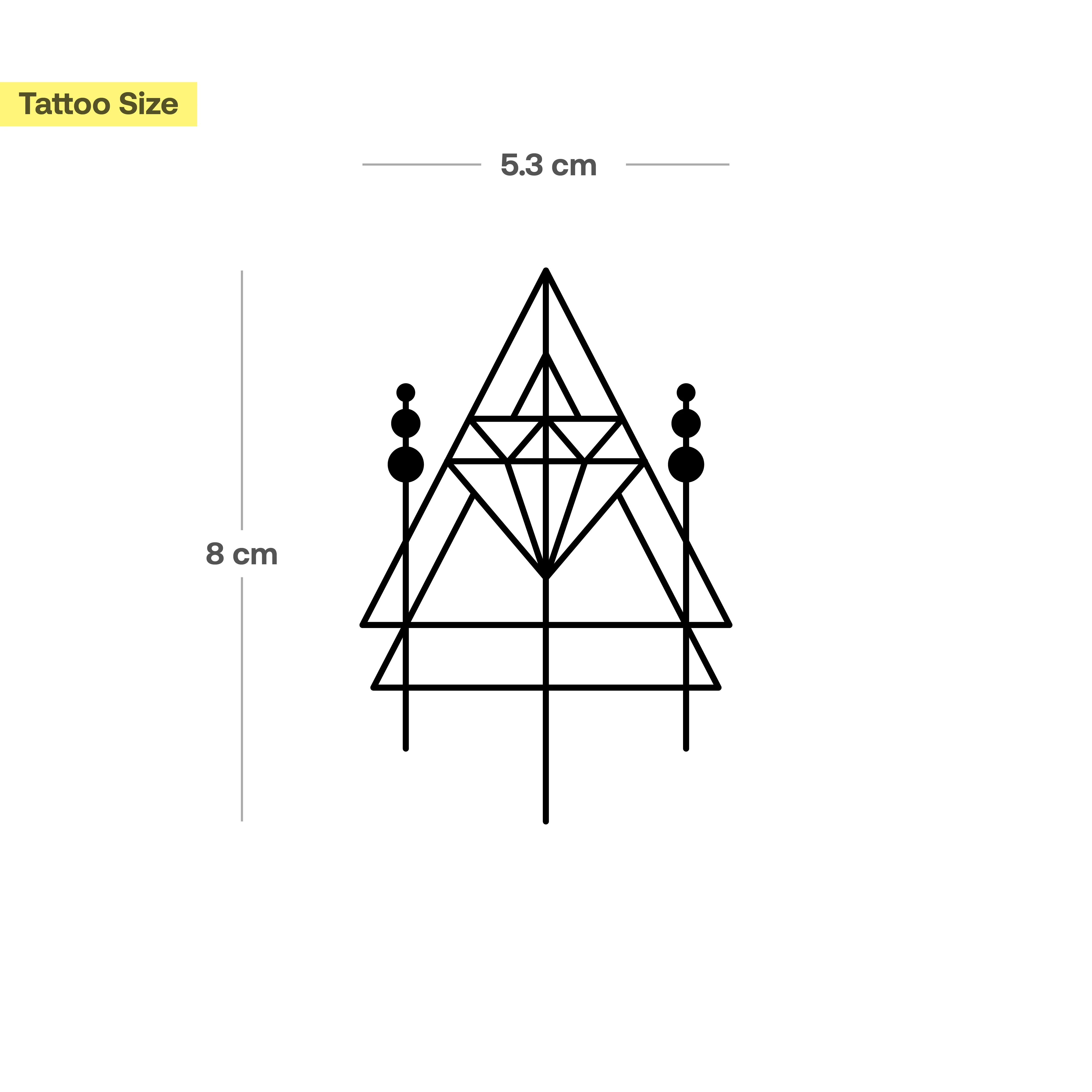 Tatouage Triangulaire Diamant - Image 3