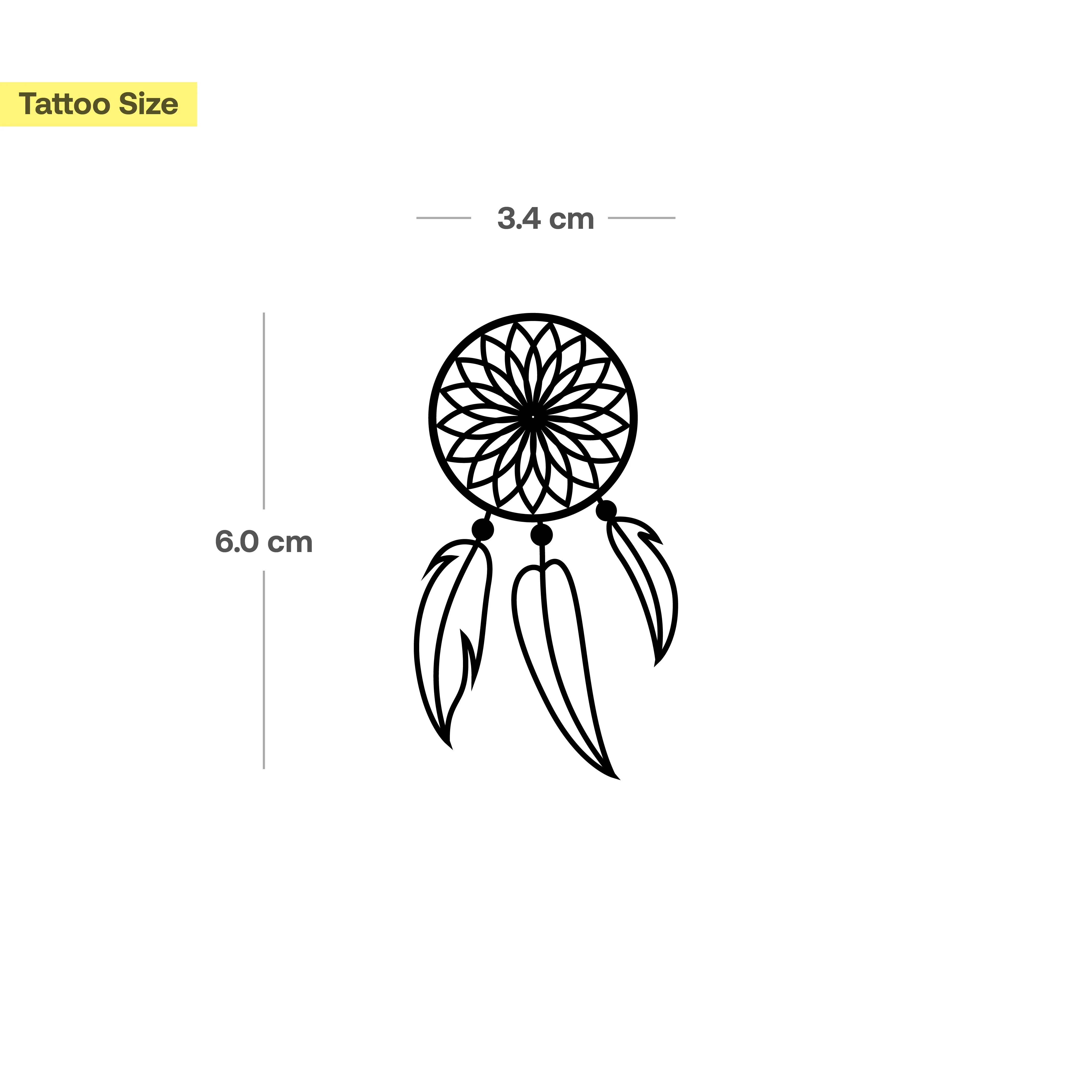 Tatouage attrape-rêves simple - Image 3