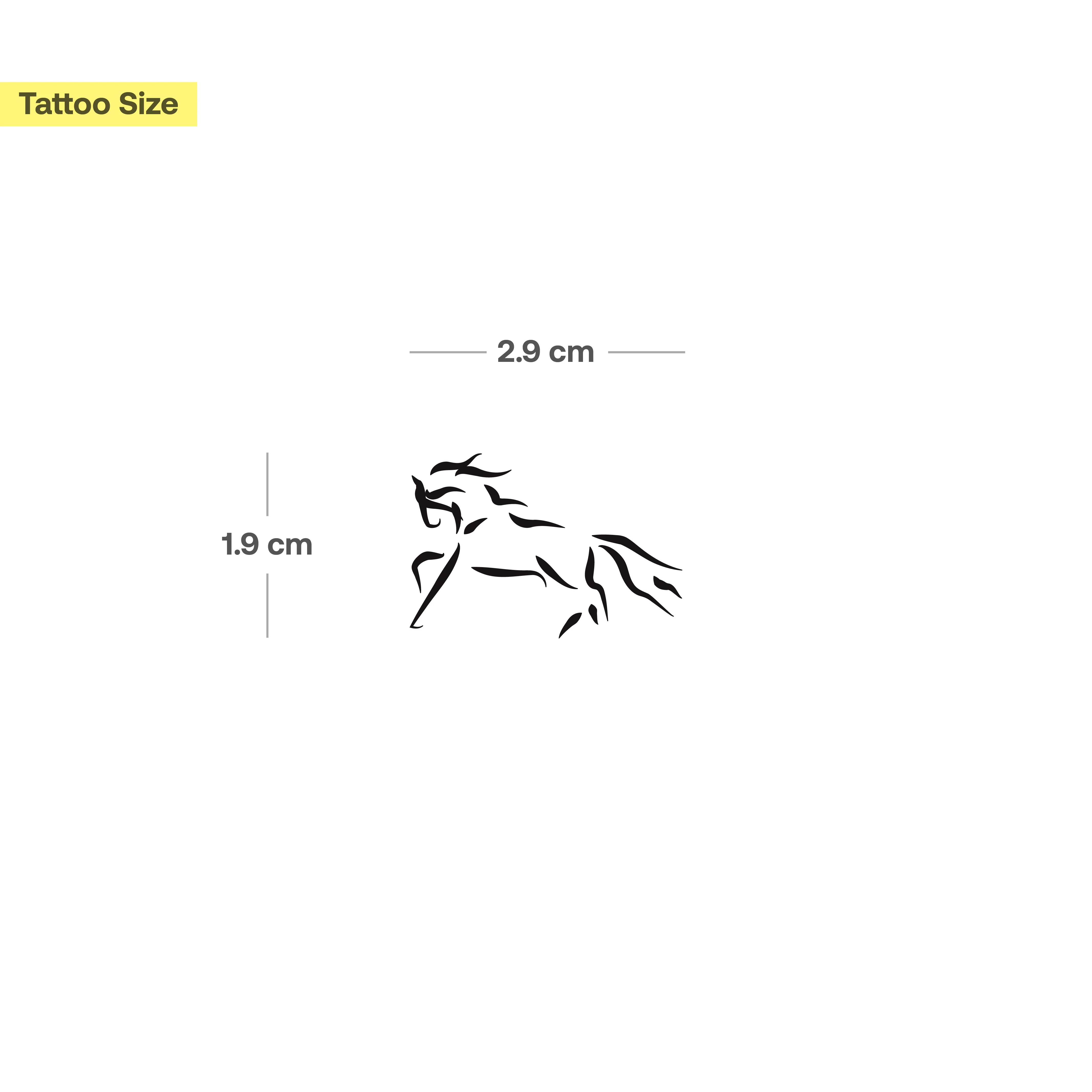 Tatouage de cheval simple - Image 3