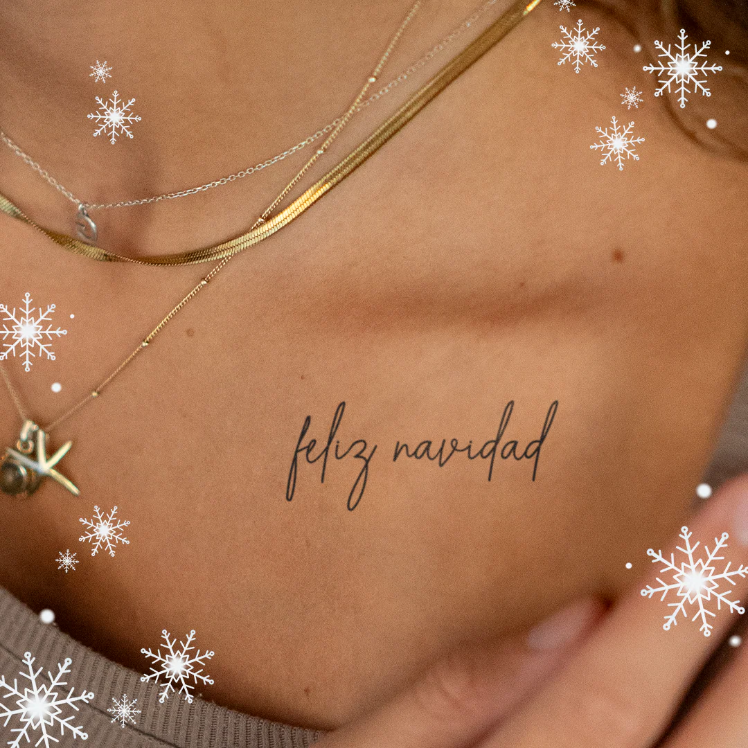 Tatouage feliz navidad