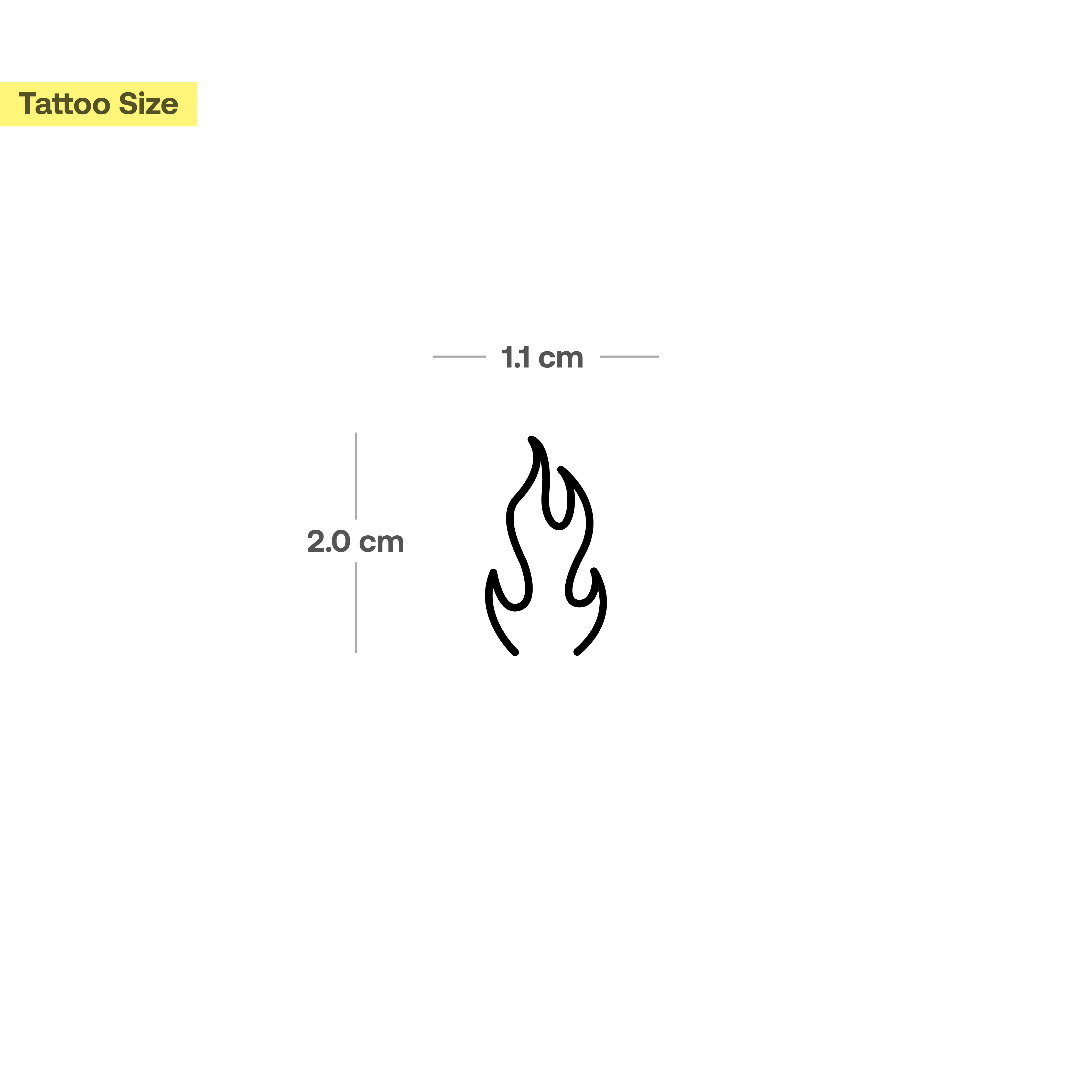 Tatouage flamme simple - Image 3