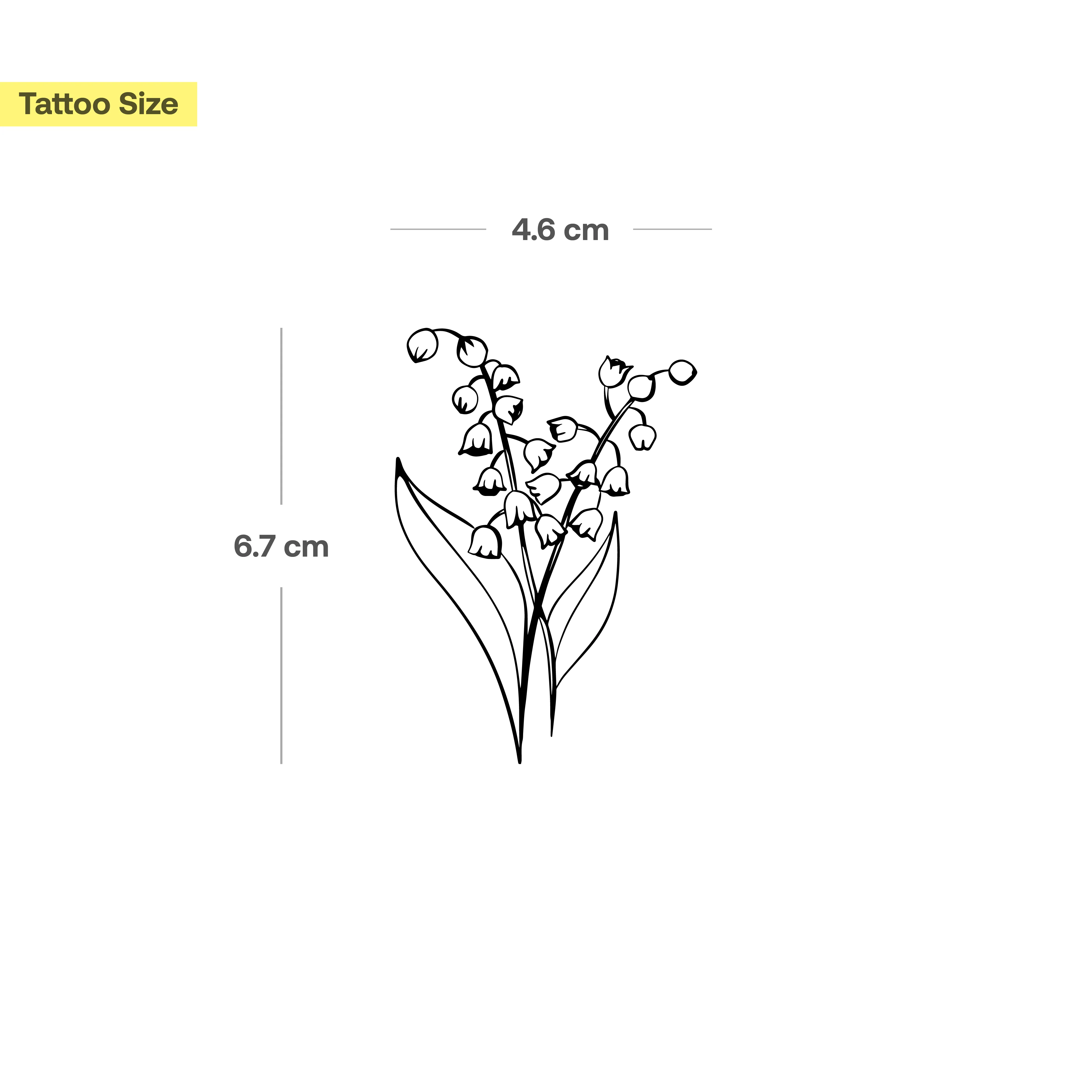 Tatouage d'une fleur d'anniversaire le muguet en mai - Image 3