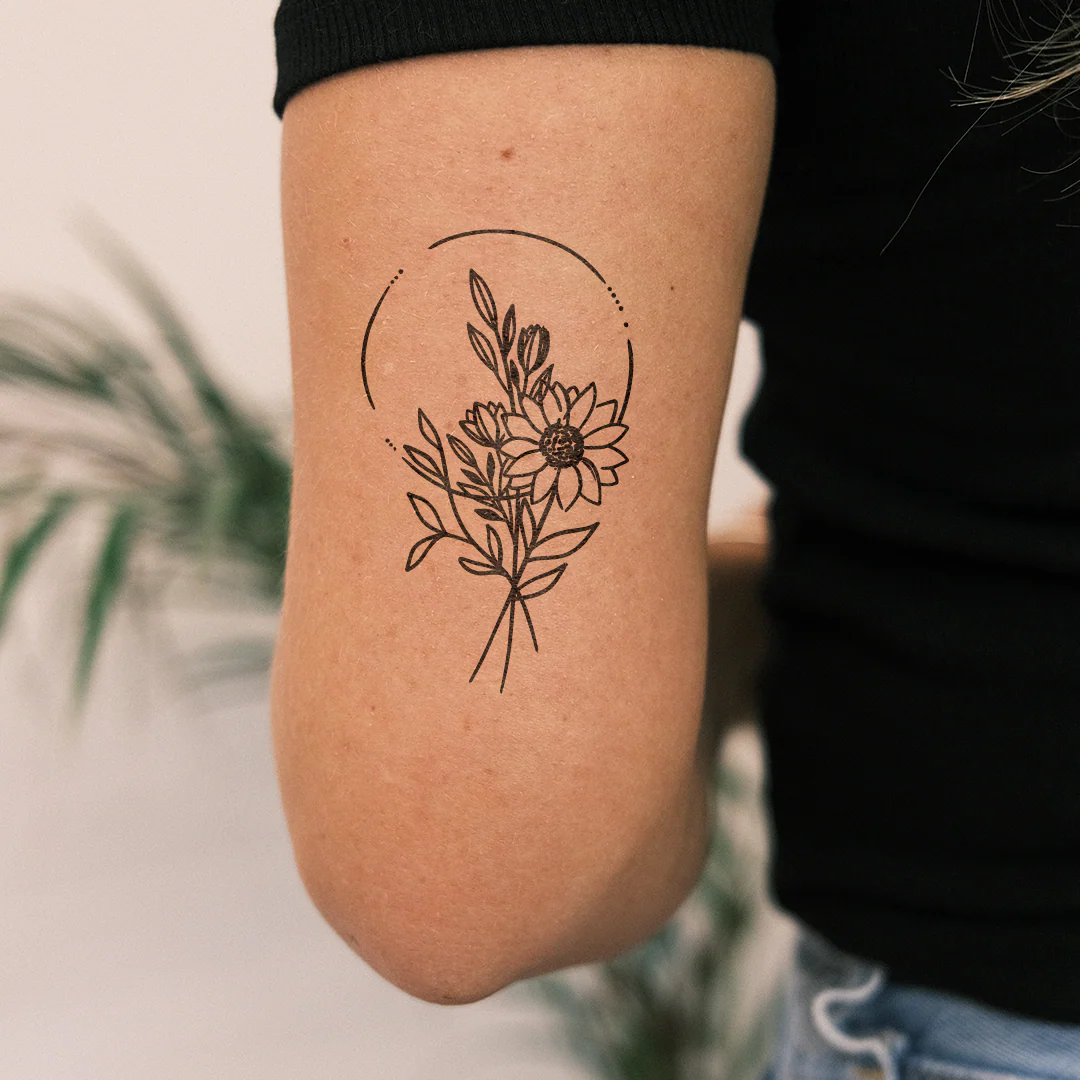 Fleur dans le cercle