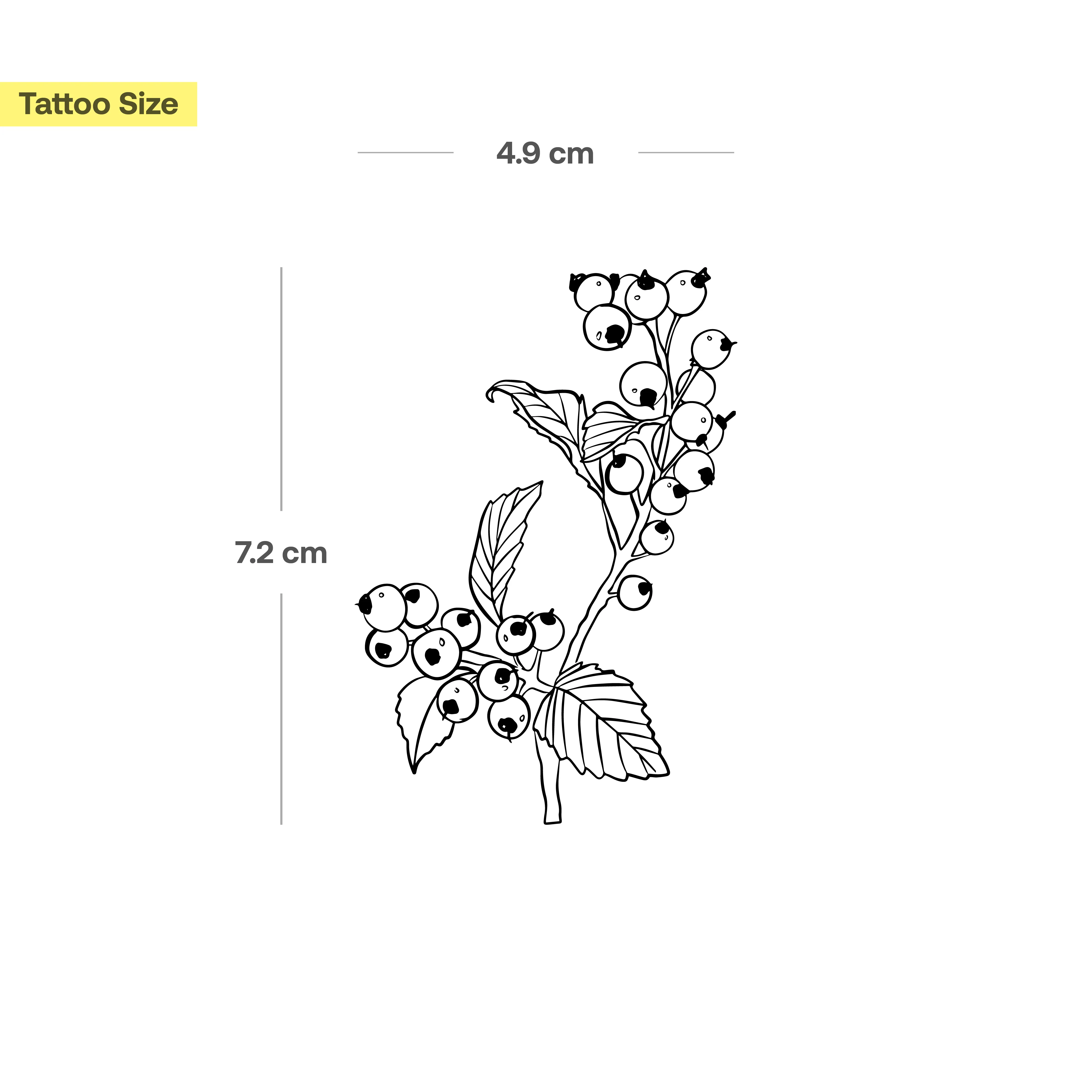 Tatouage de fleur de naissance baie de houx de décembre - Image 3