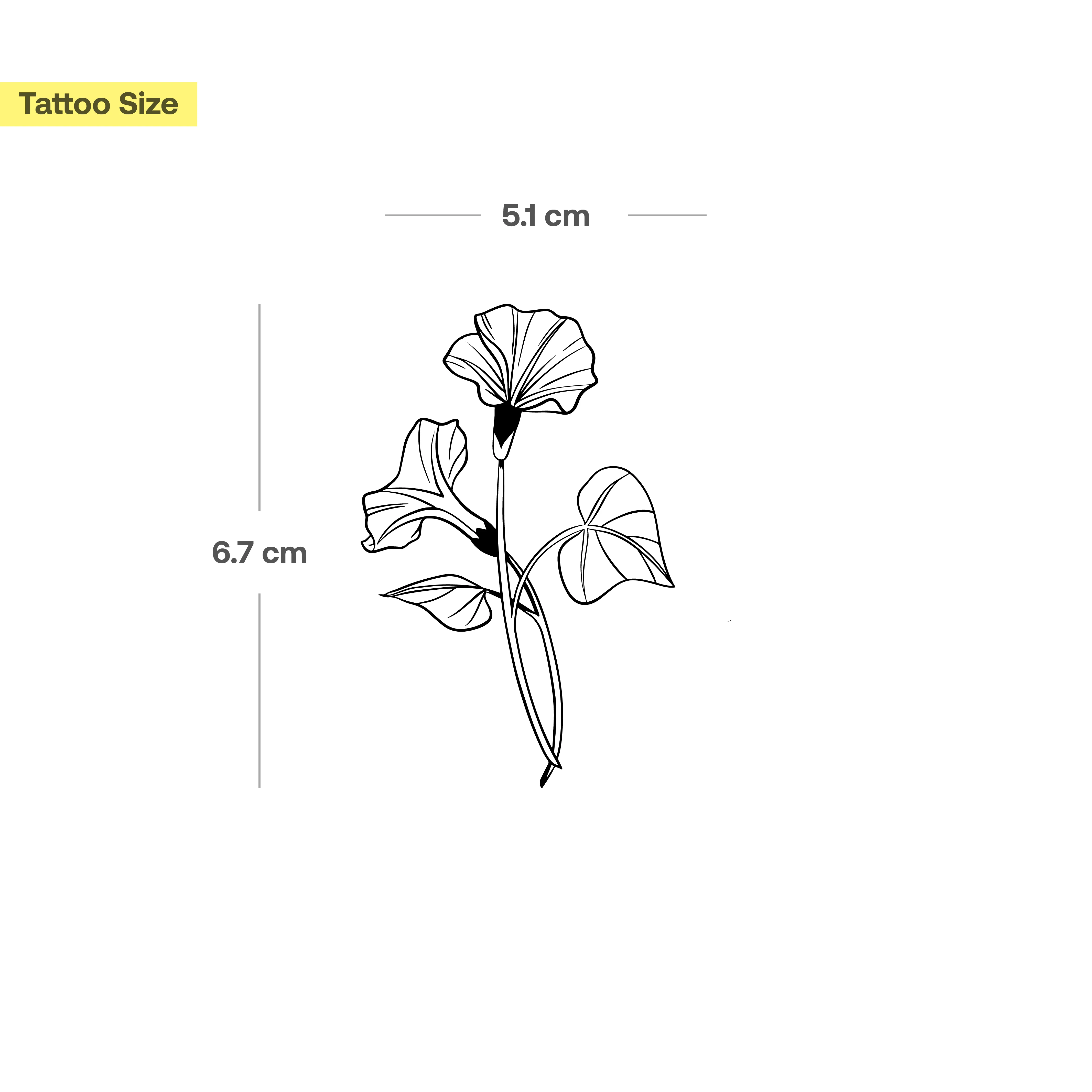 Tatouage de fleur de naissance liseron de septembre - Image 3