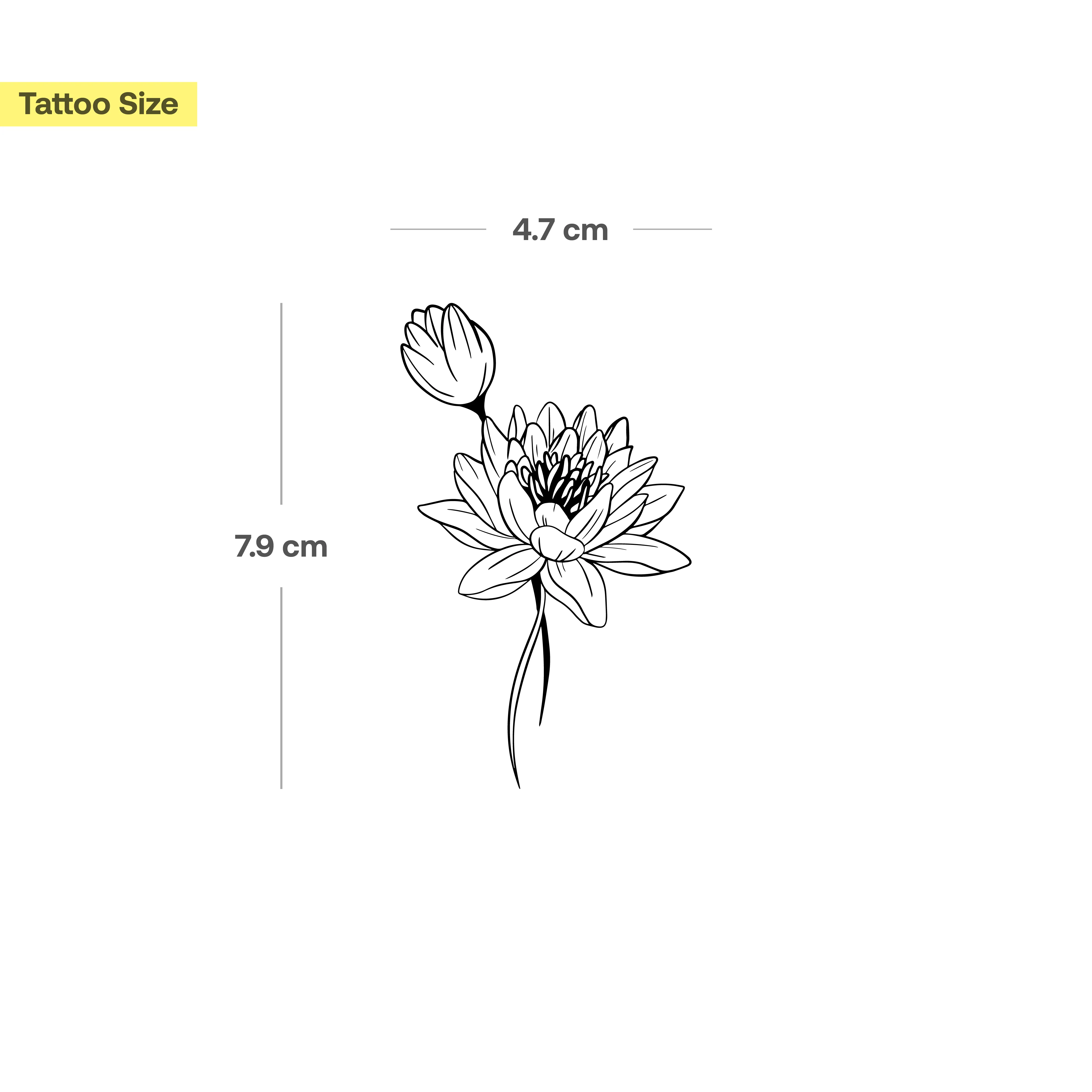 Tatouage de fleur de naissance lotus de juillet - Image 3