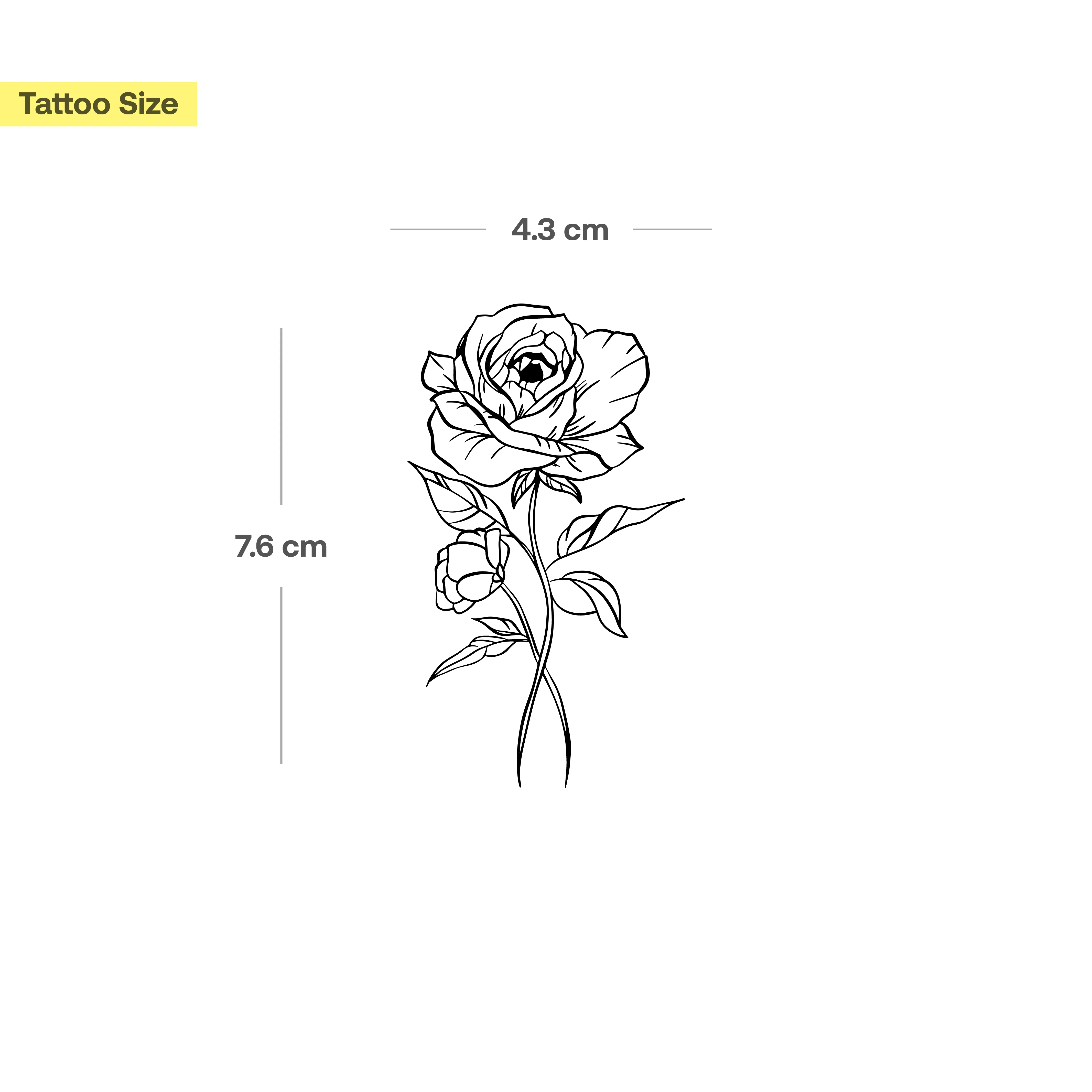 Tatouage de fleur de naissance rose de juin - Image 3