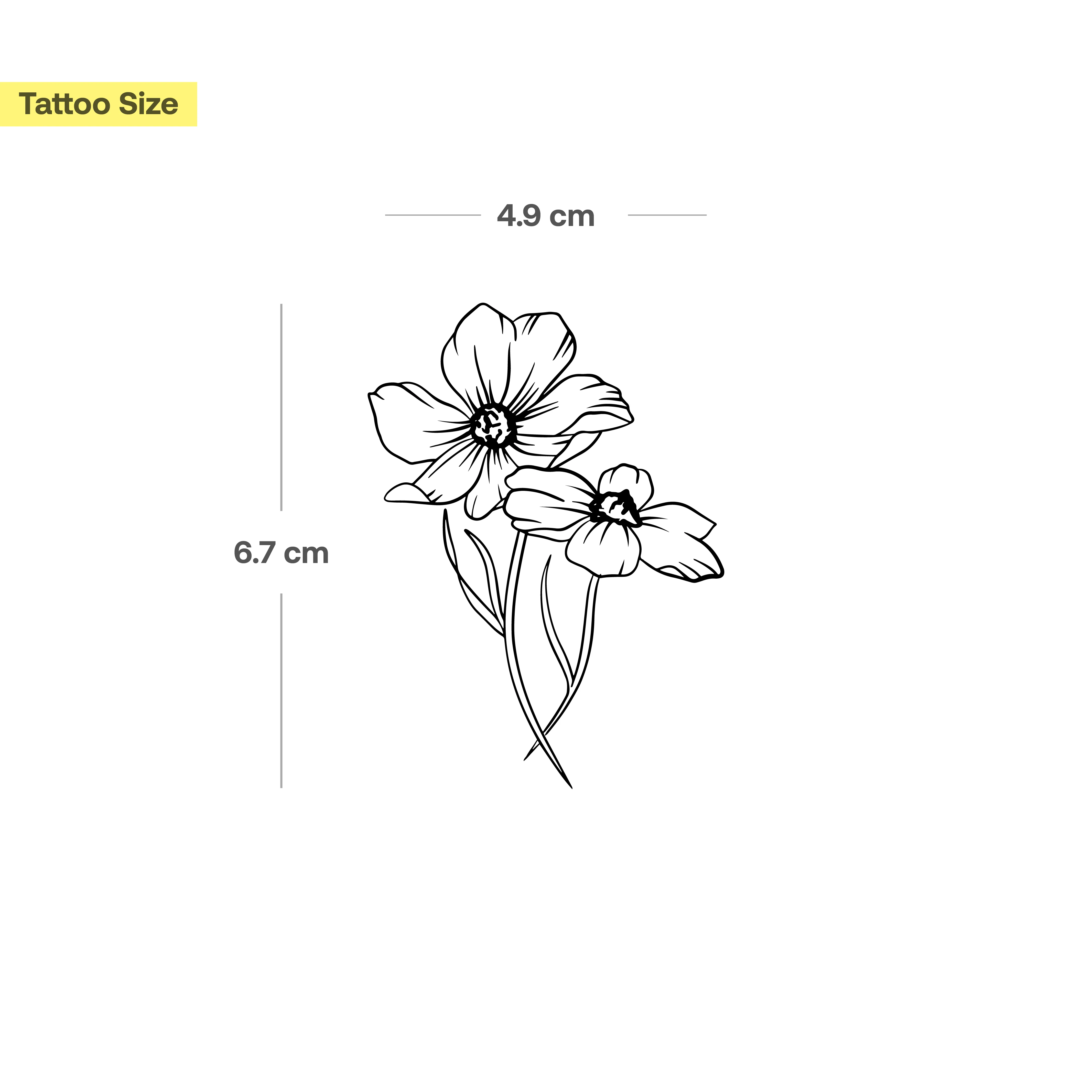 Tatouage de fleur de naissance souci d'octobre - Image 3