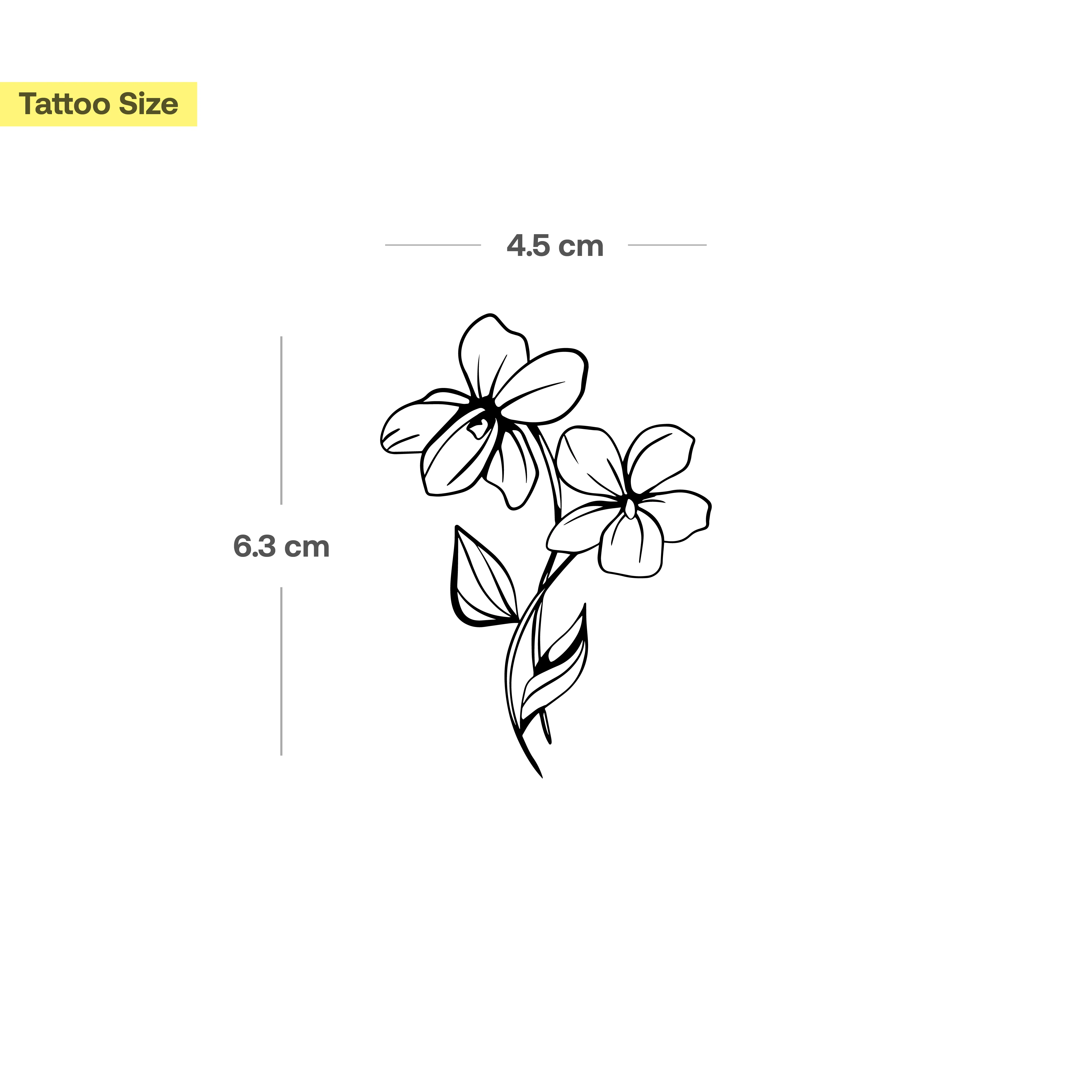 Tatouage de fleur de naissance violette de février - Image 3