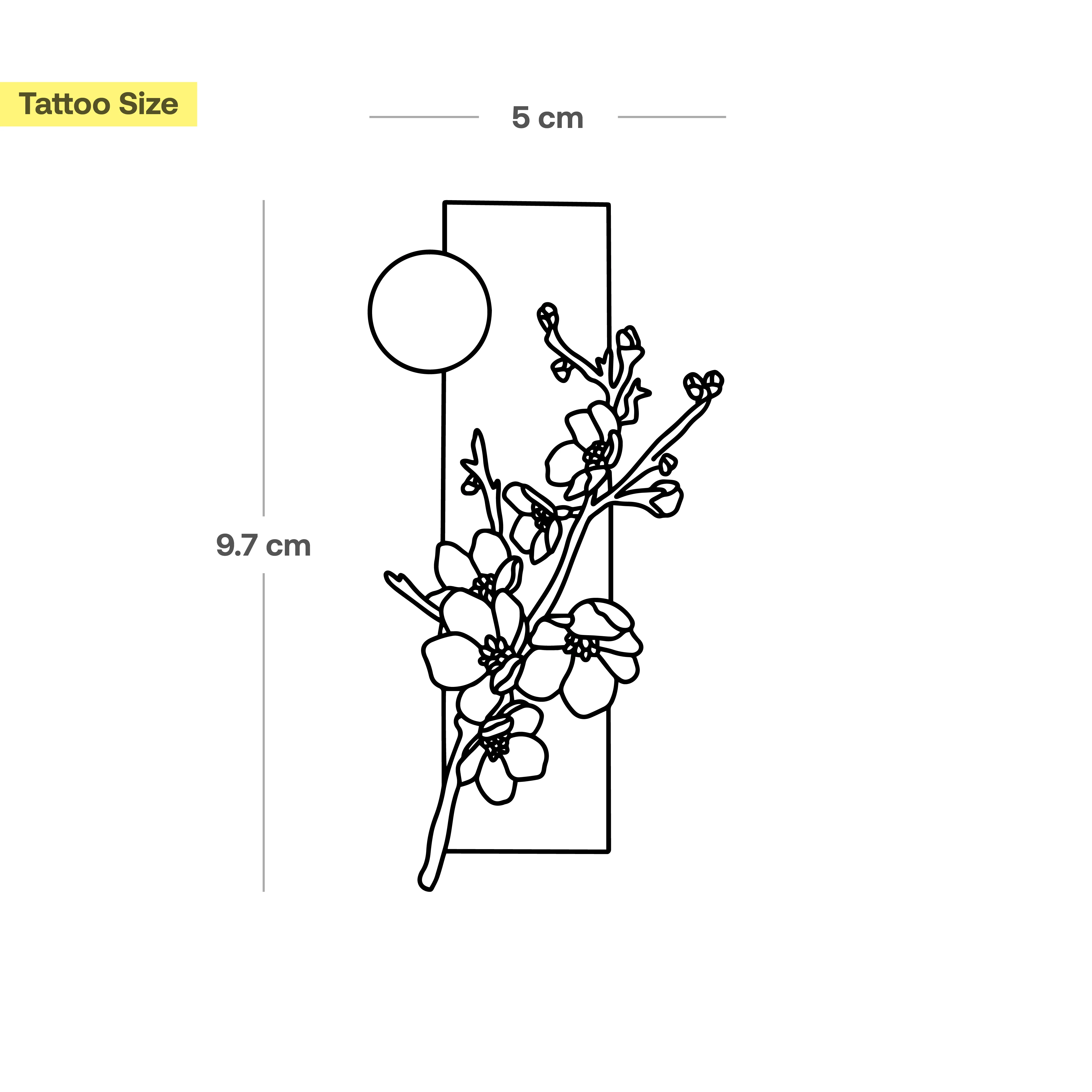 Fleurs de cerisier dans un rectangle - Image 3