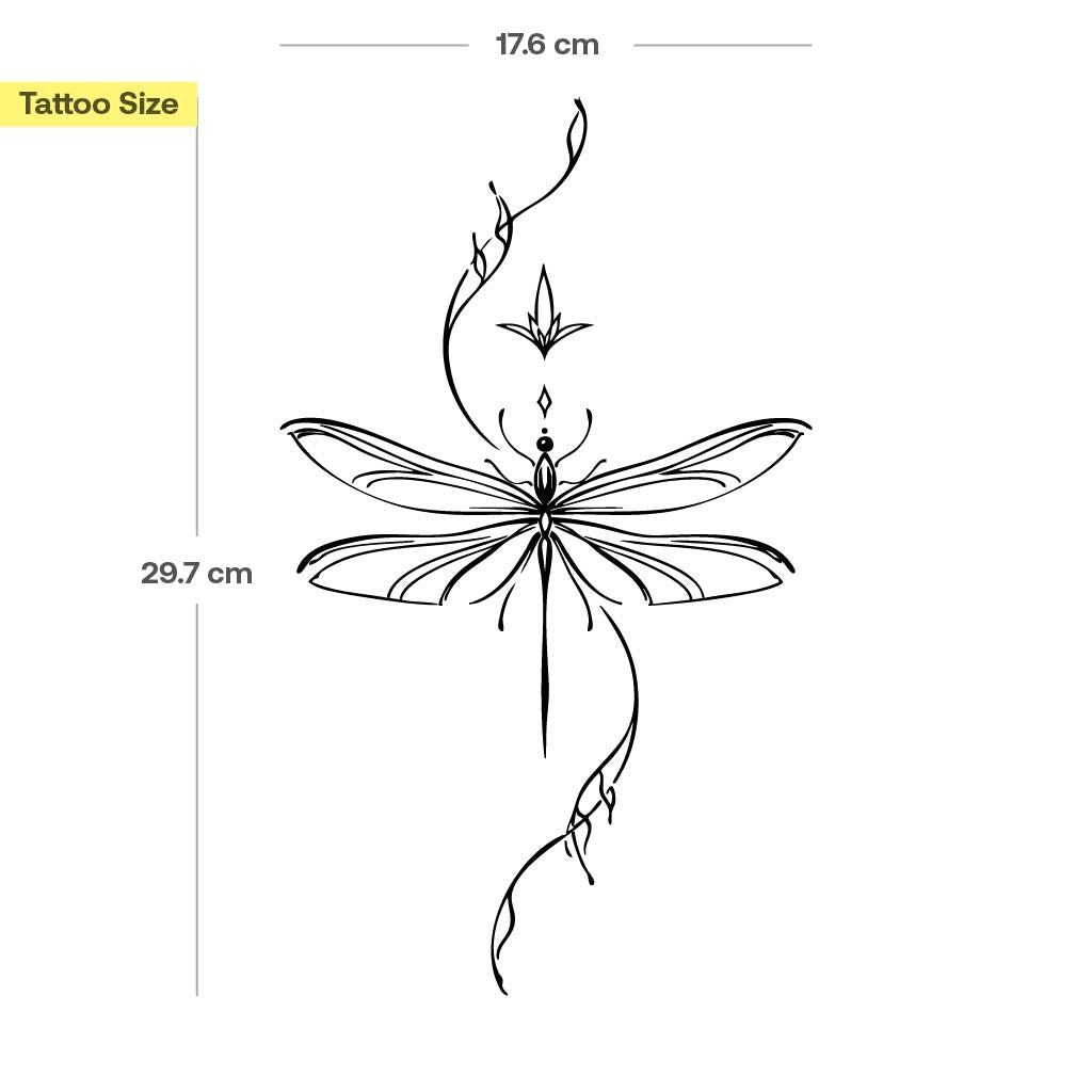 Tatouage libellule fluide - Image 3