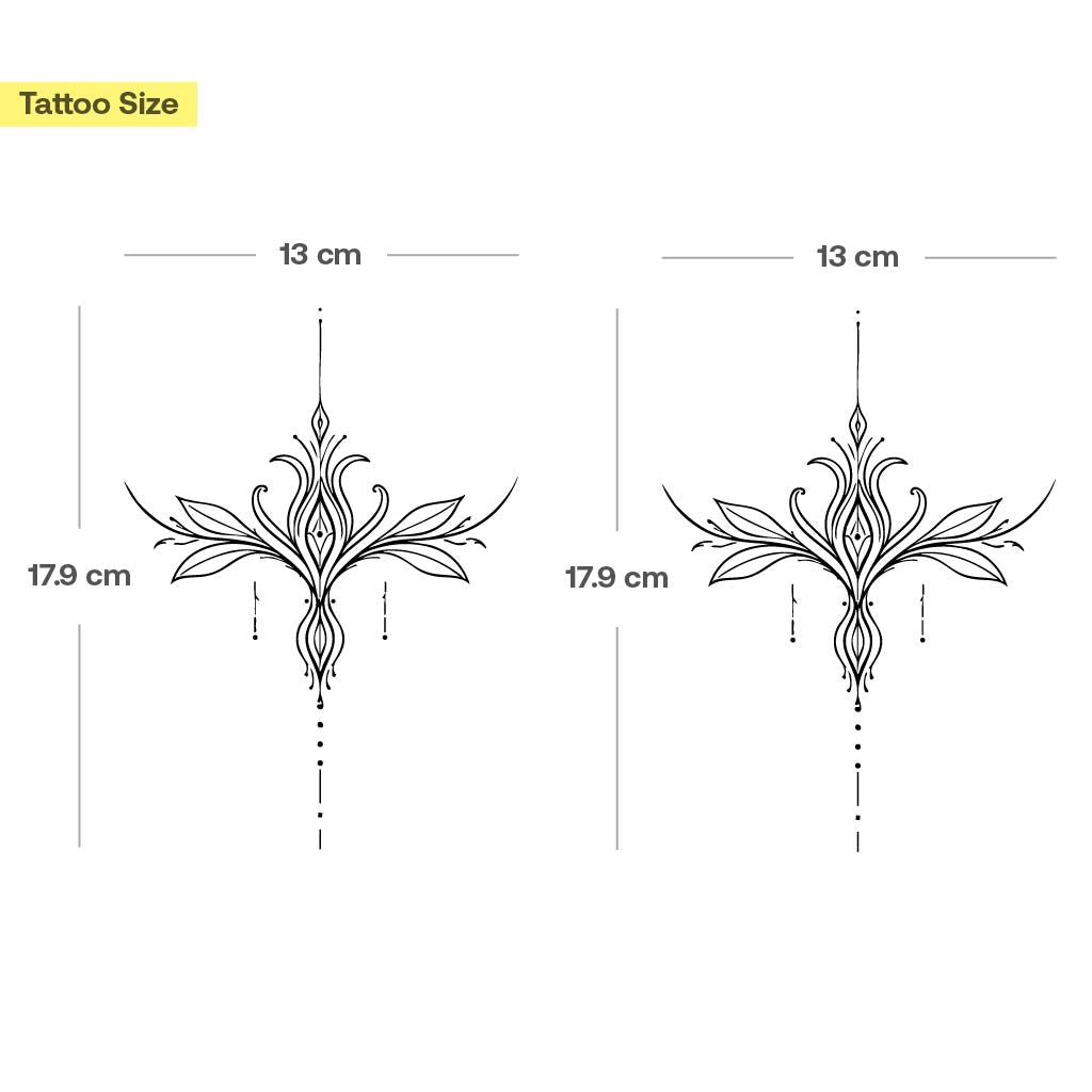 Double tatouage ornements floraux - Image 3