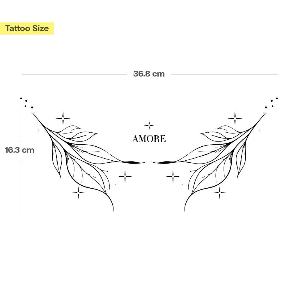 Tatouage fineline floral "Amore" - Image 3