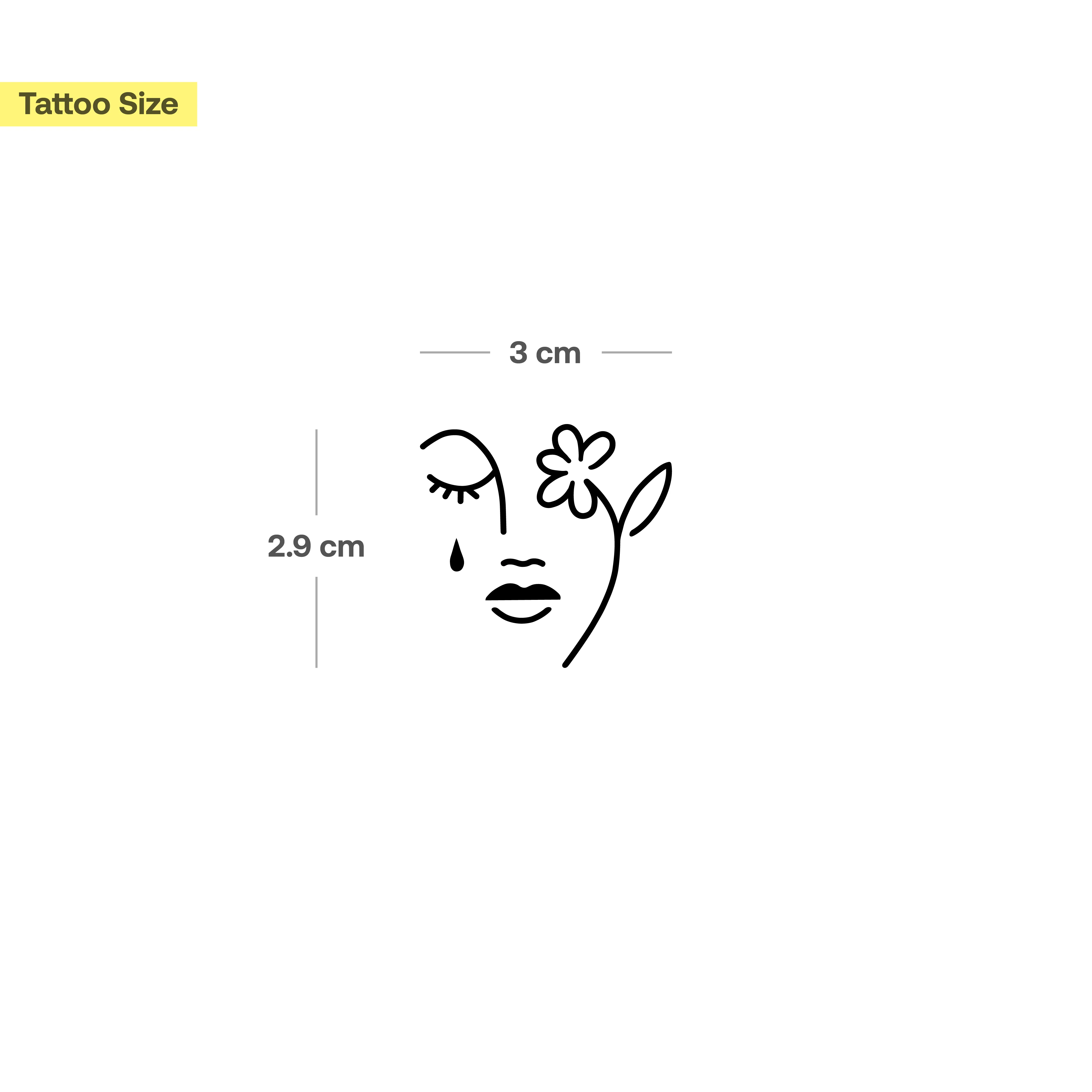 Tatouage Visage de Fleurs - Image 3