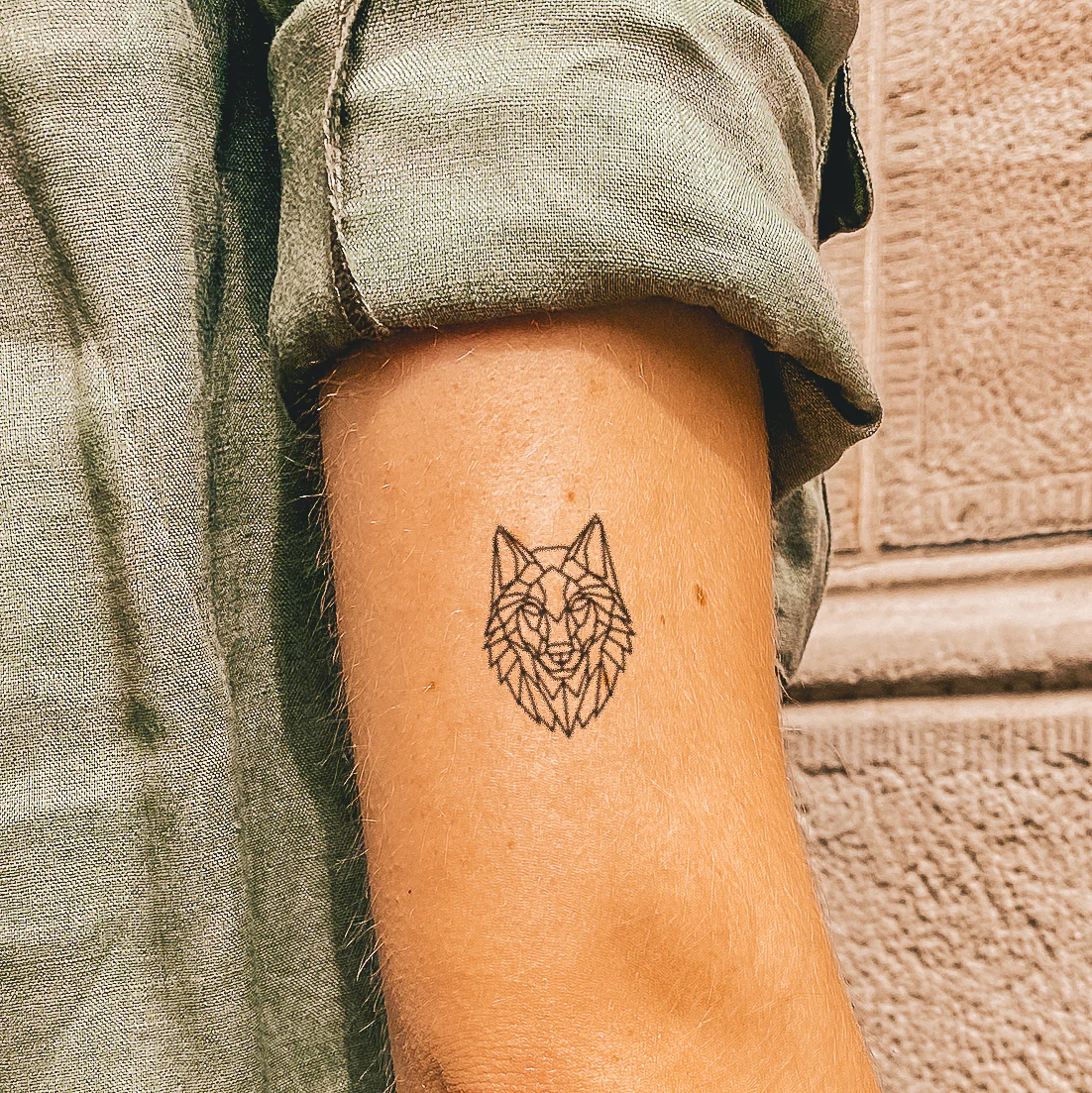 tête de loup géométrique
