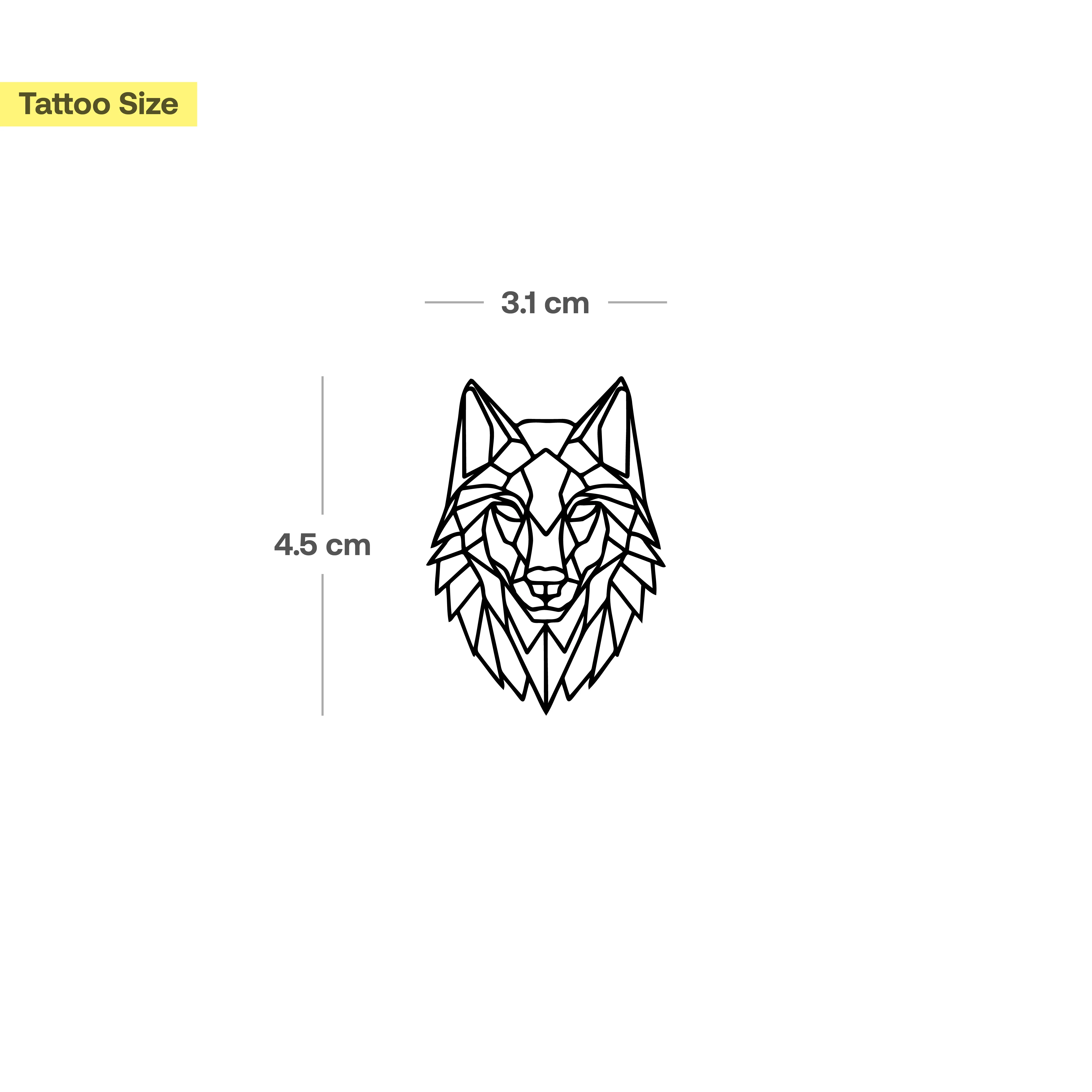 tête de loup géométrique - Image 3
