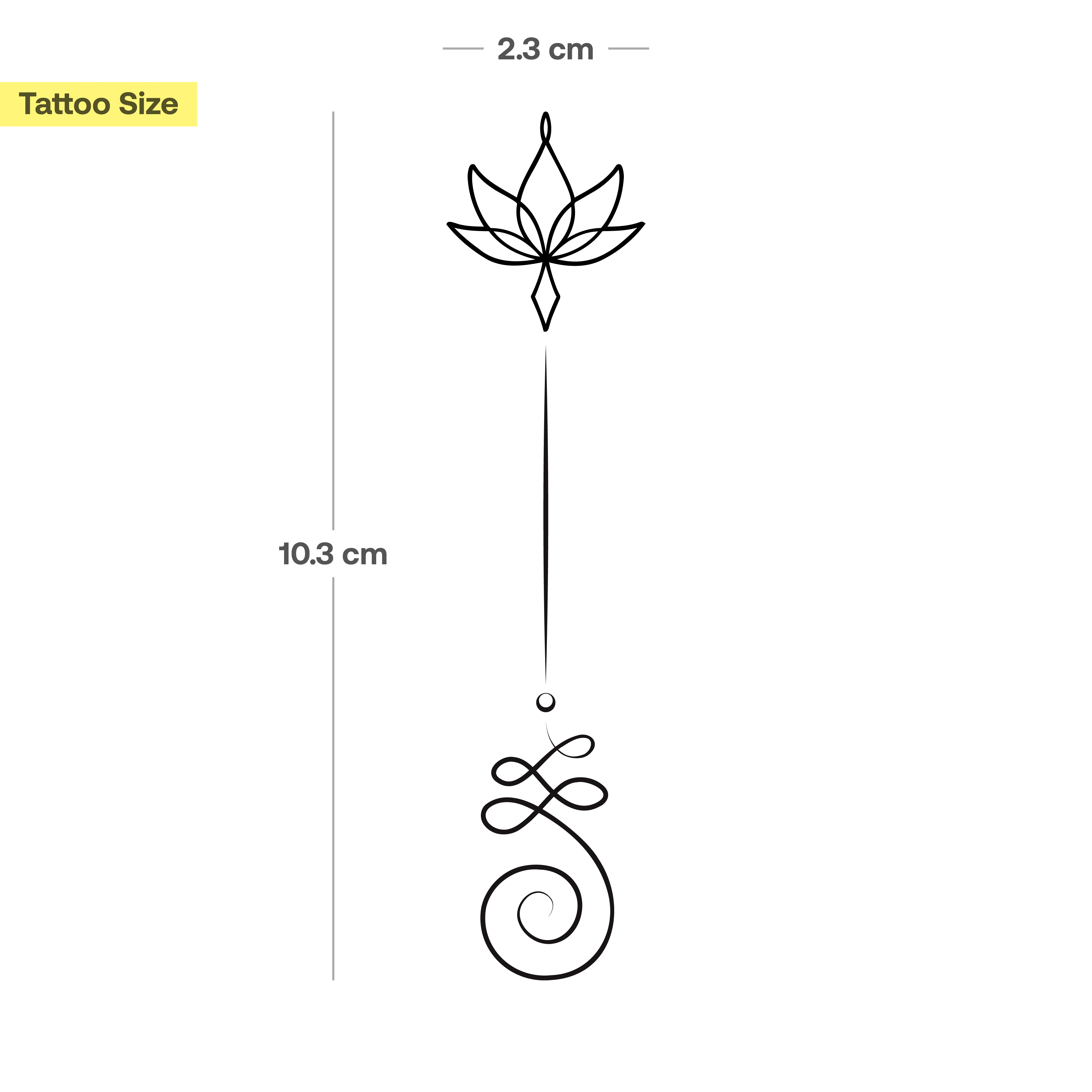 Grand tatouage de lotus - Image 3