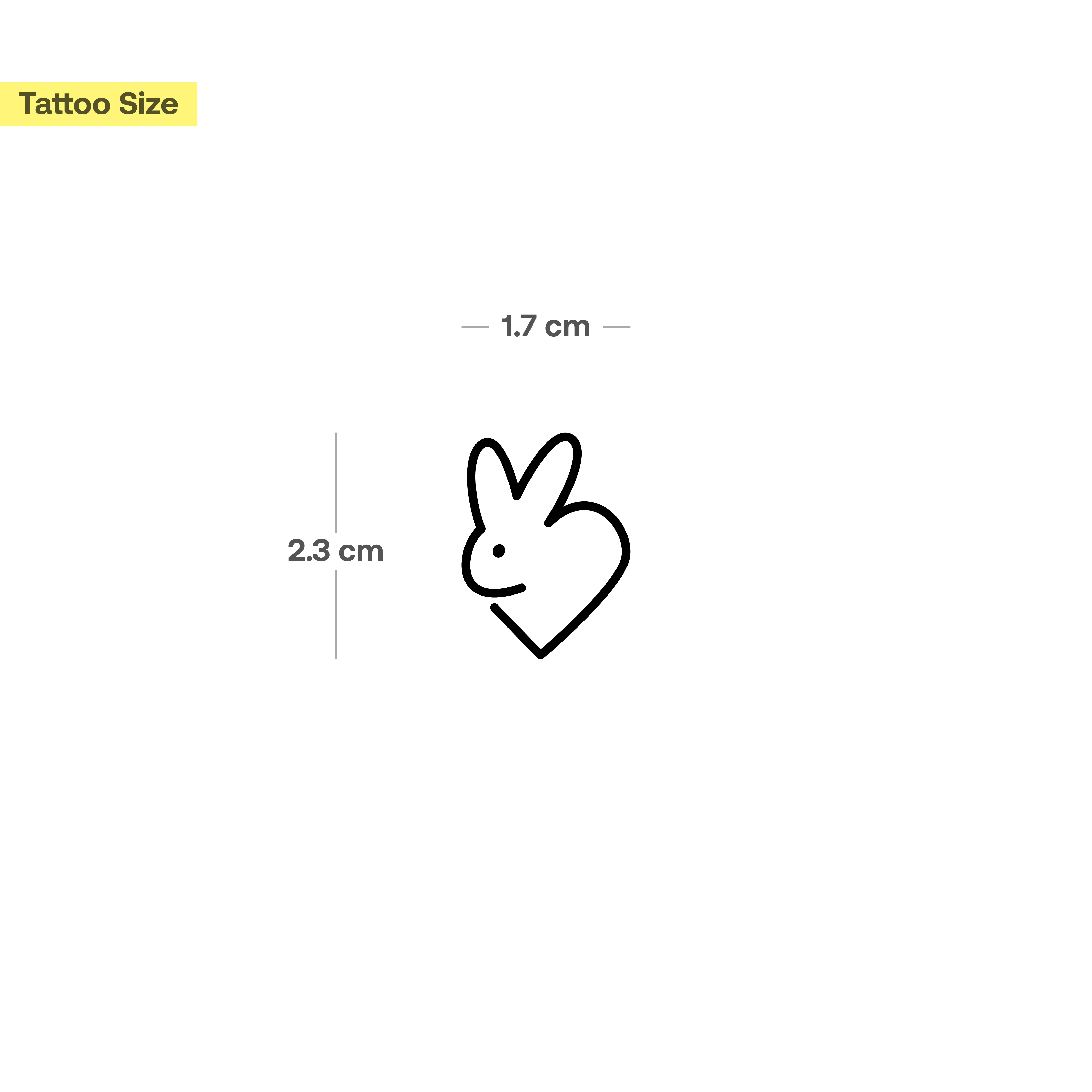 Tatouage Coeur De Lapin - Image 3