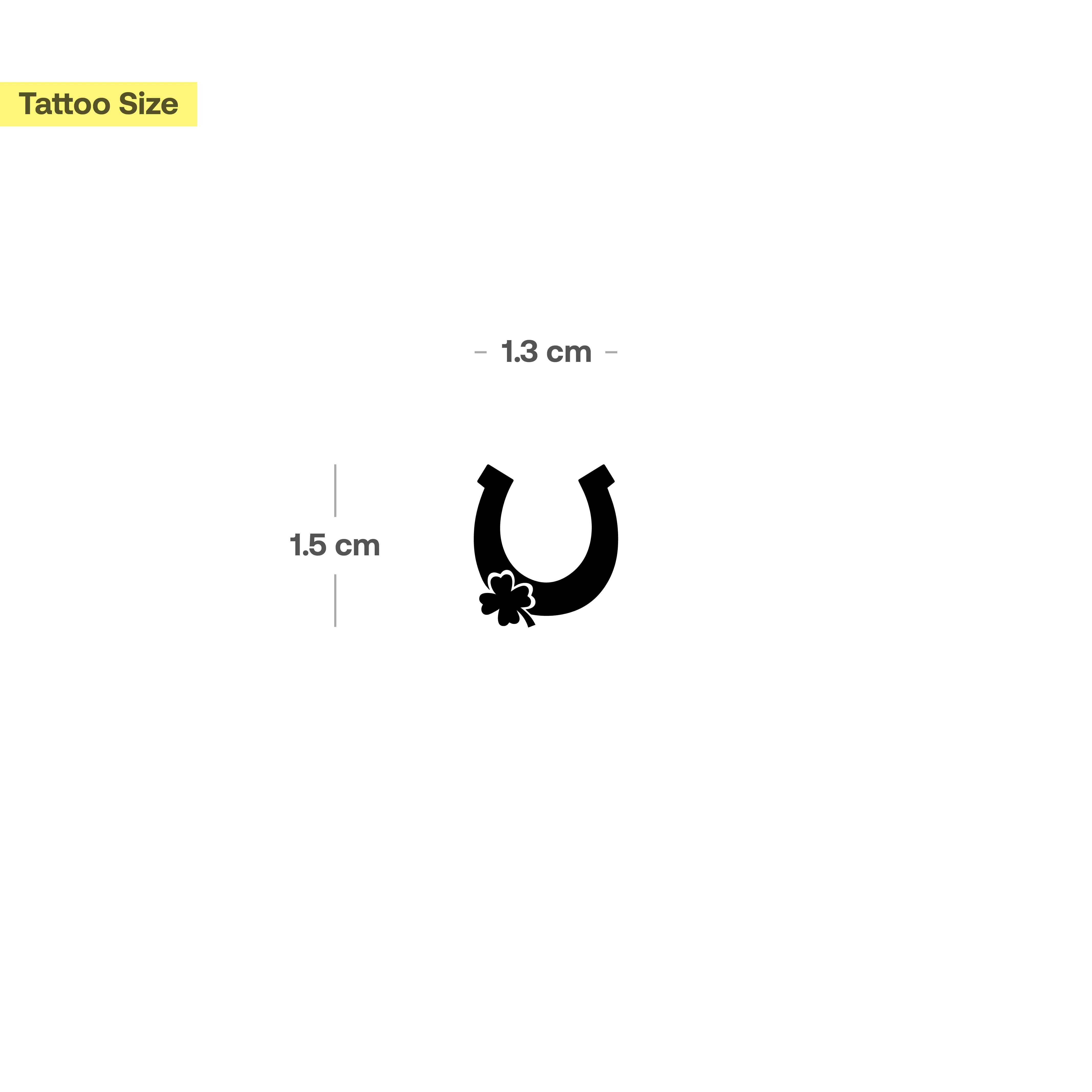 Tatouage de fer à cheval et de trèfle - Image 3