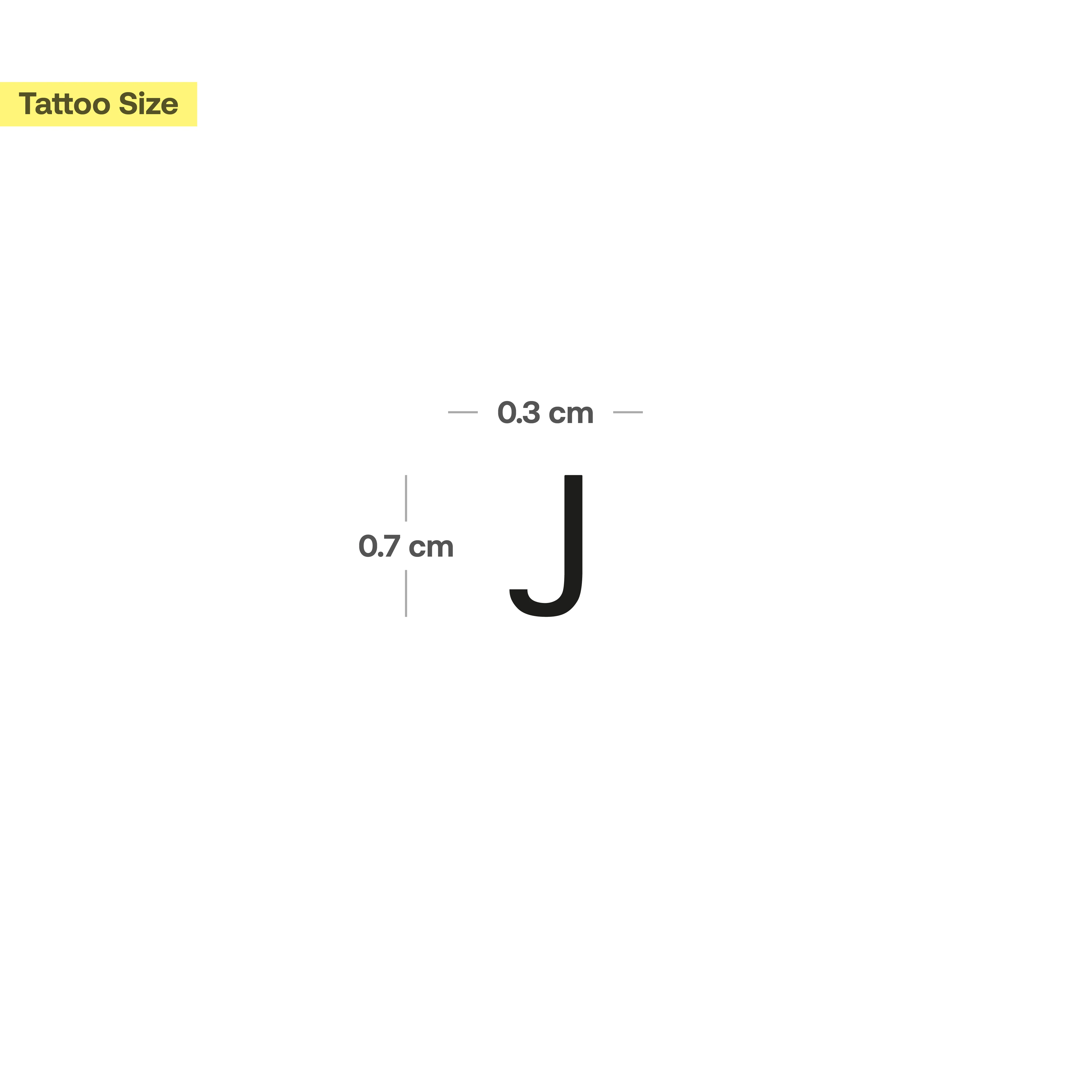 Tatouage J majuscule
