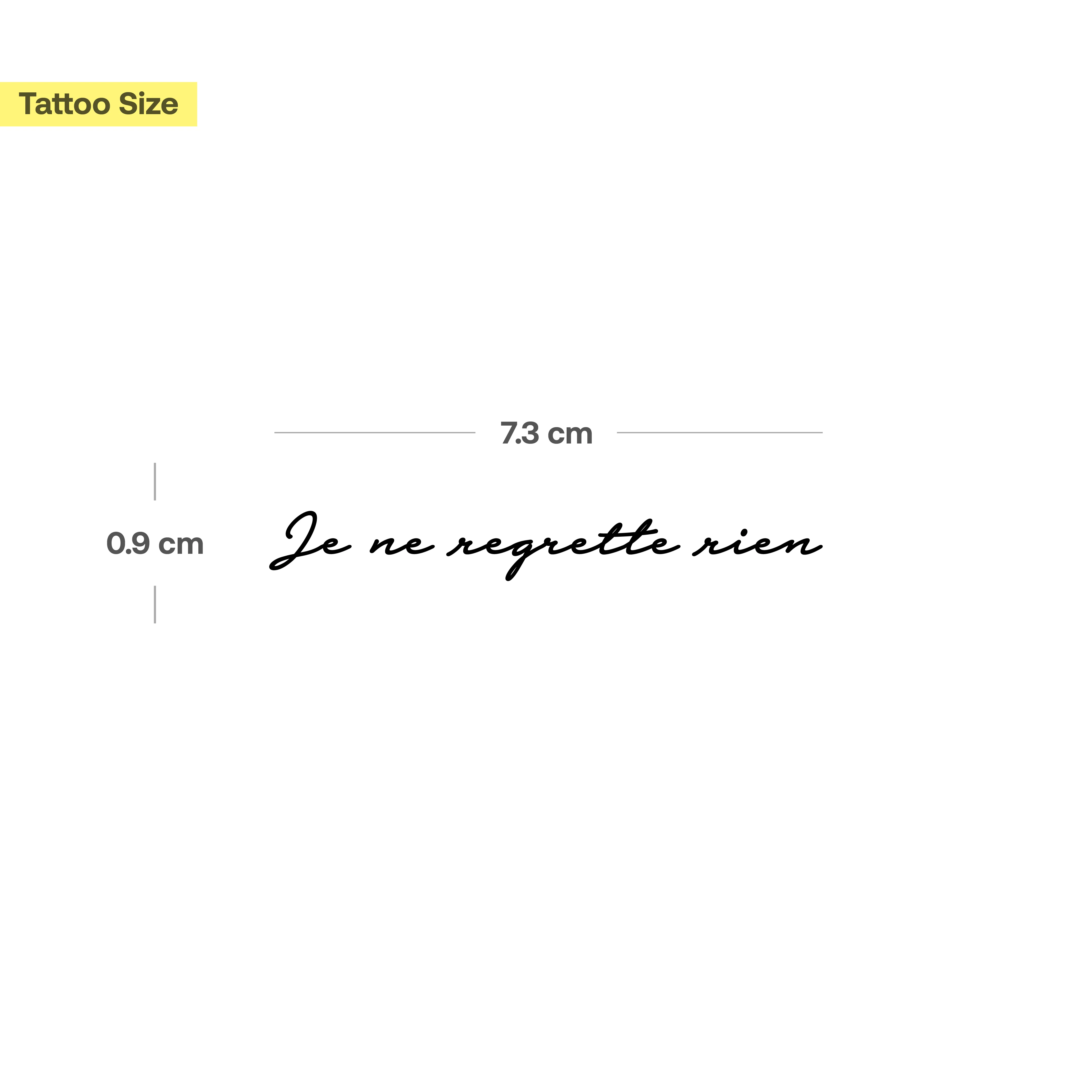 Tatouage Je ne regrette rien - Image 3