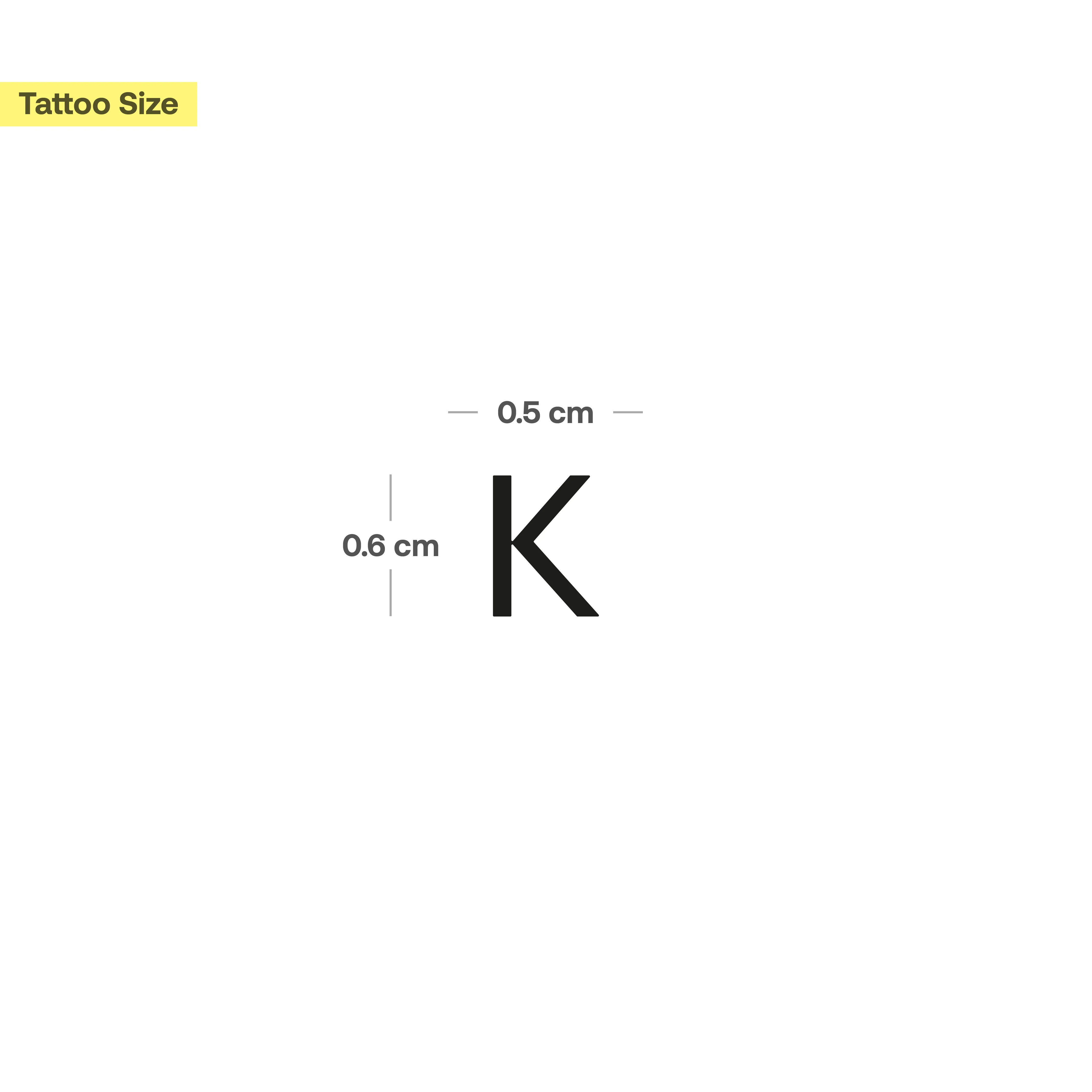 Tatouage K majuscule