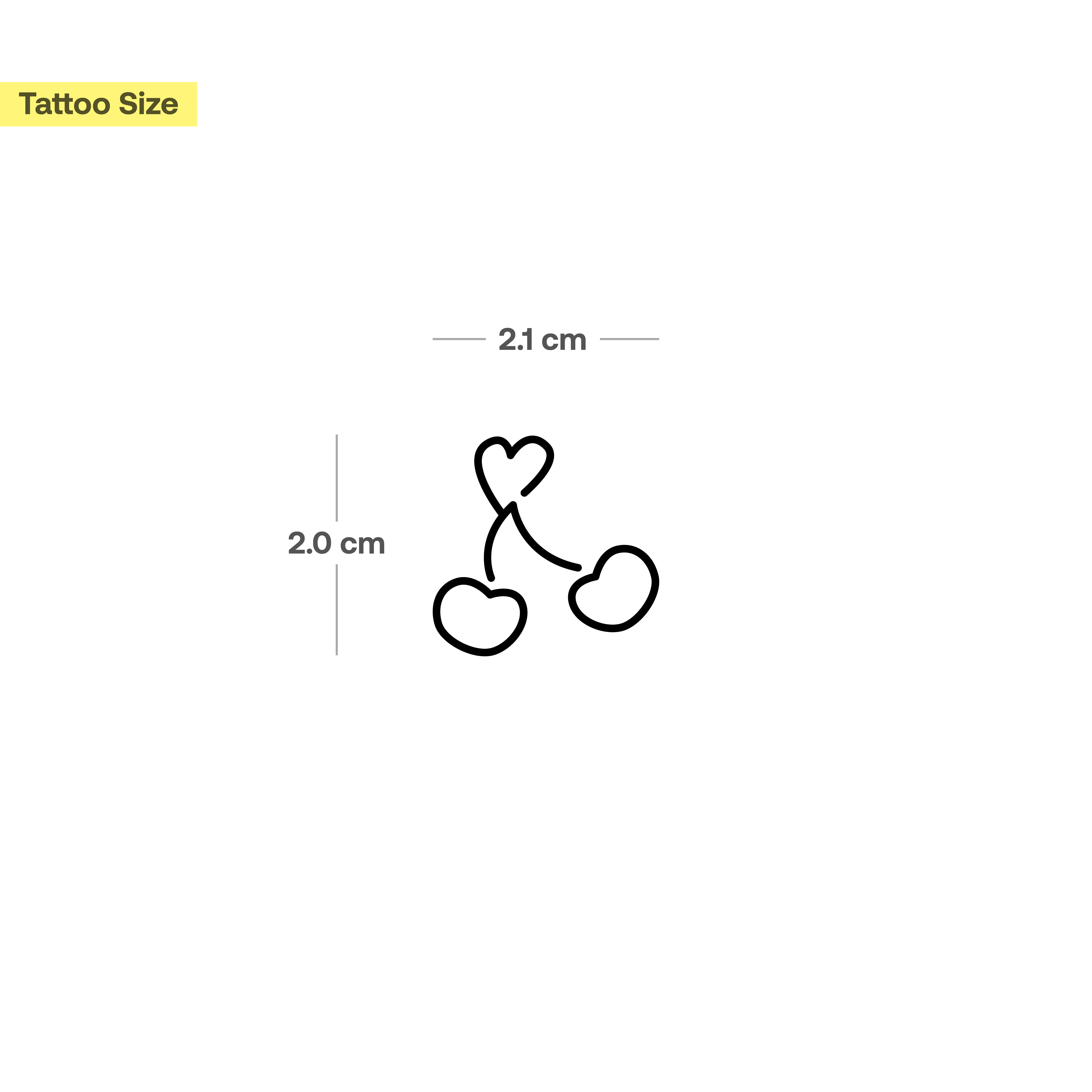 Tatouage coeur cerise - Image 3