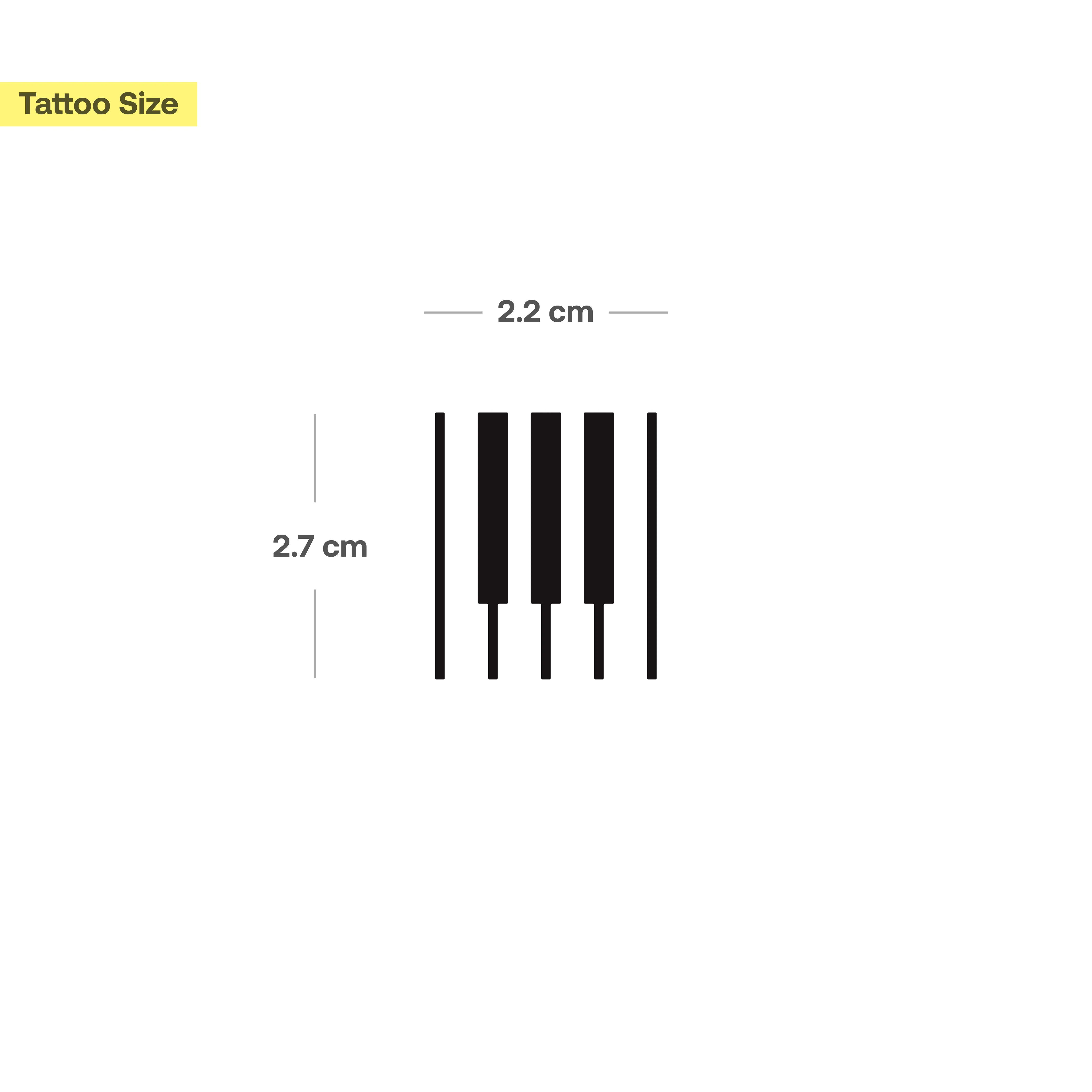 tatouage de touches de piano - Image 3
