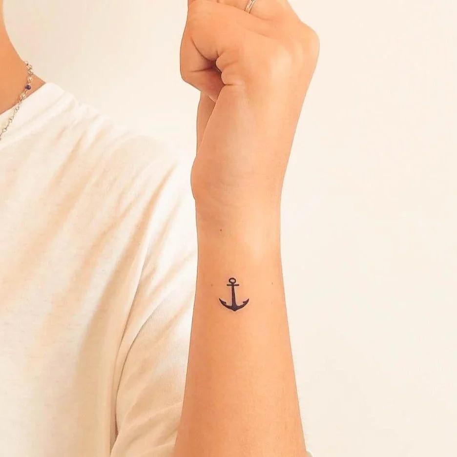 Petit tatouage ancre - pack double