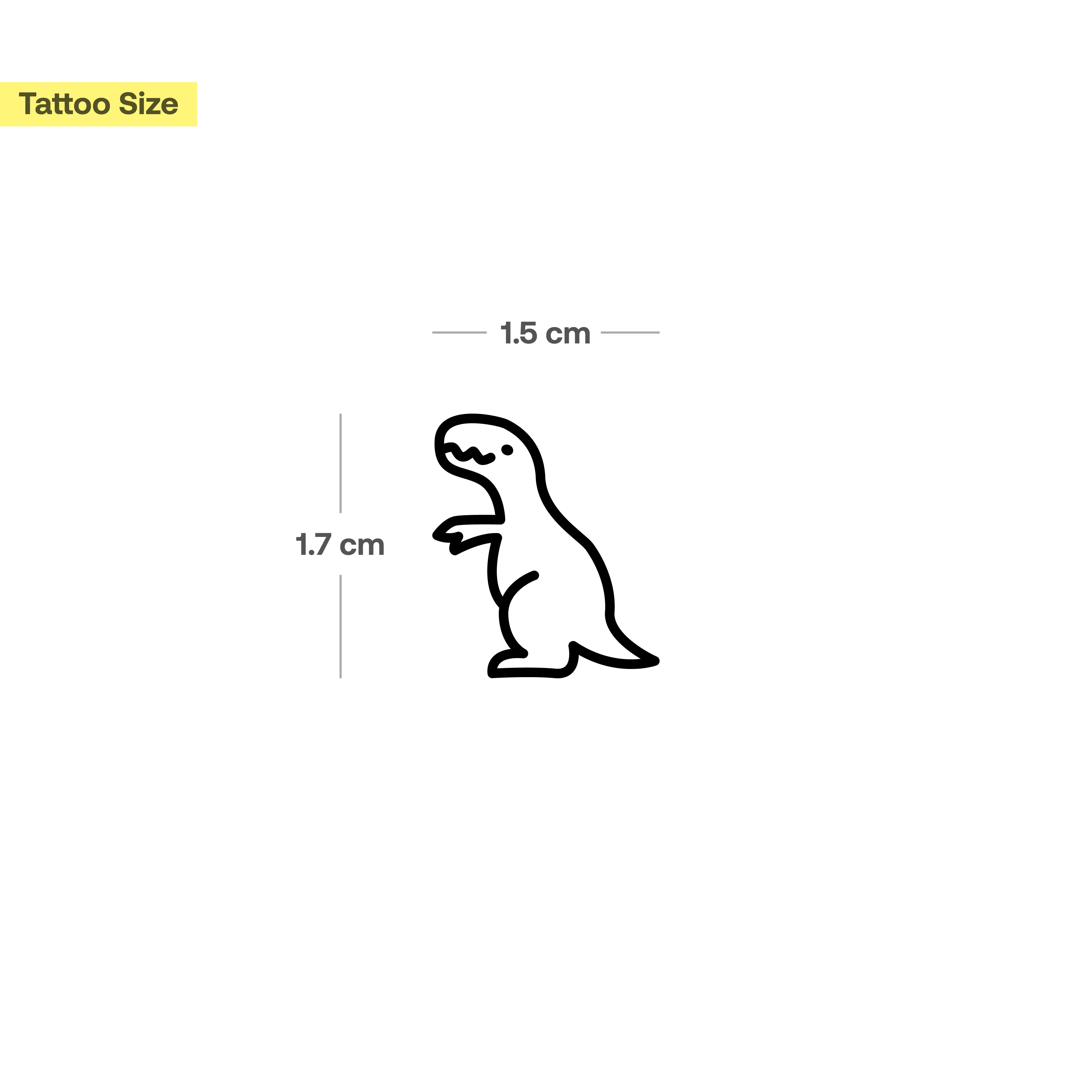 Petit tatouage T Rex - Image 3