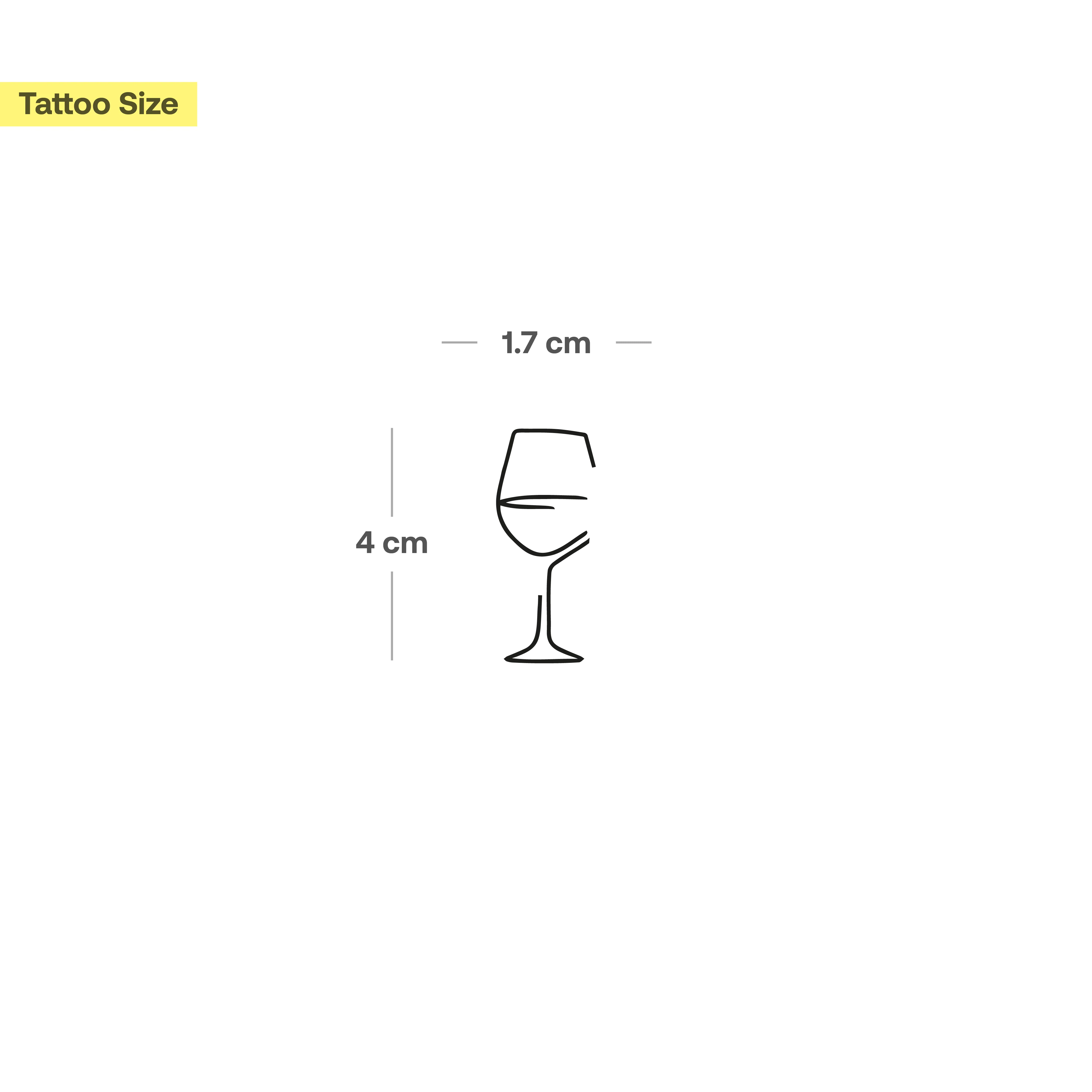 Tatouage Petit Verre à Vin - Lot de 2 - Image 3