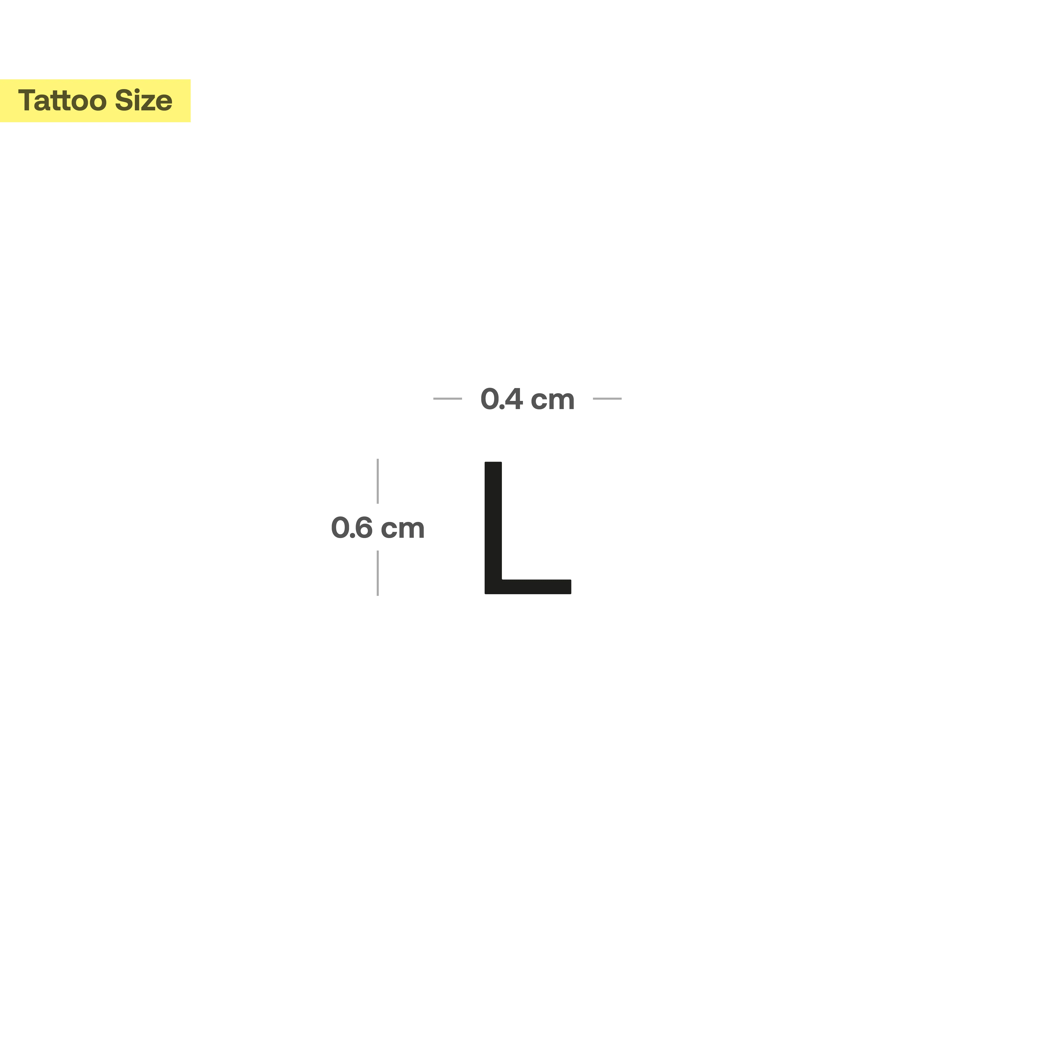 L - Tatouage de lettre majuscule
