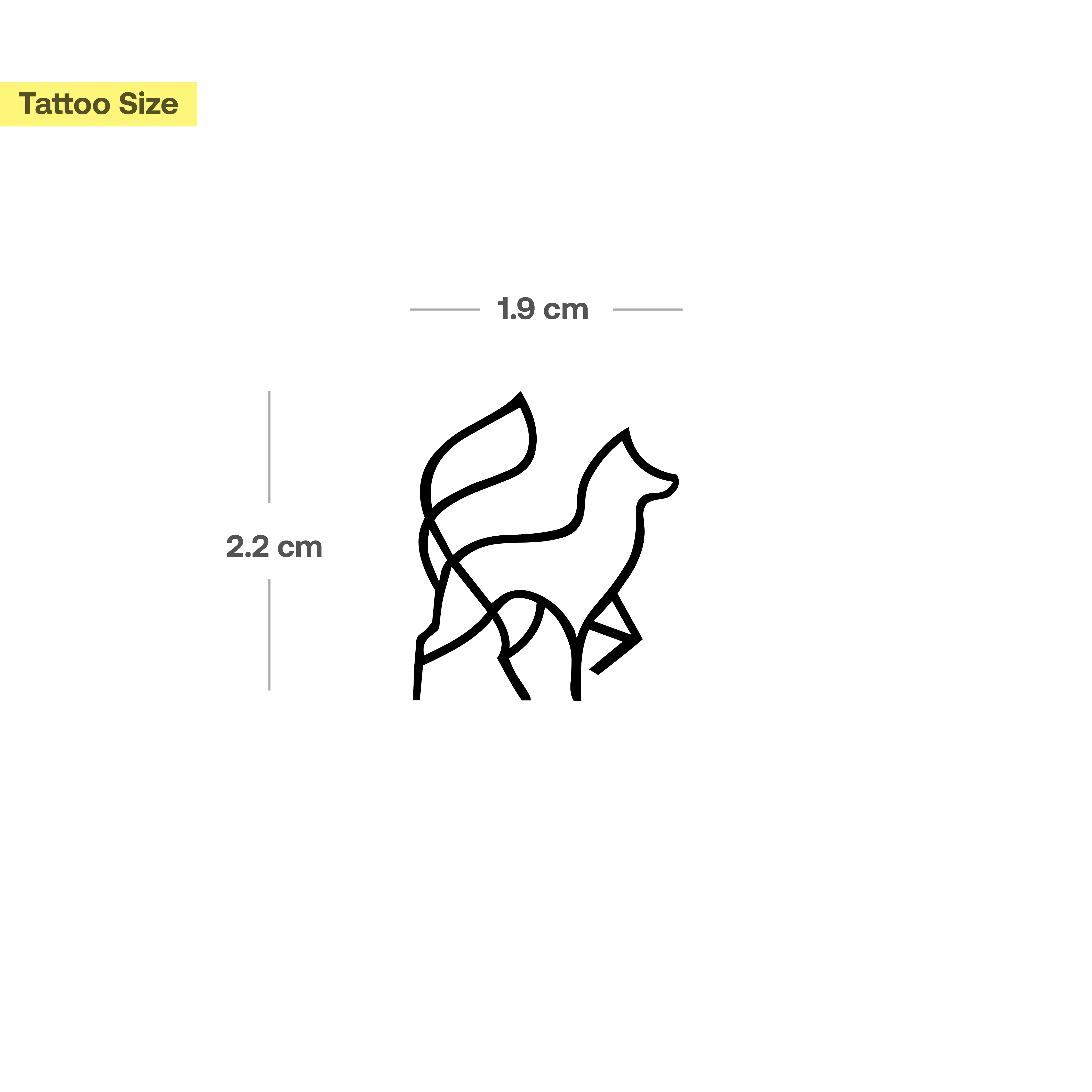 Tatouage de loup Lineart - Image 3