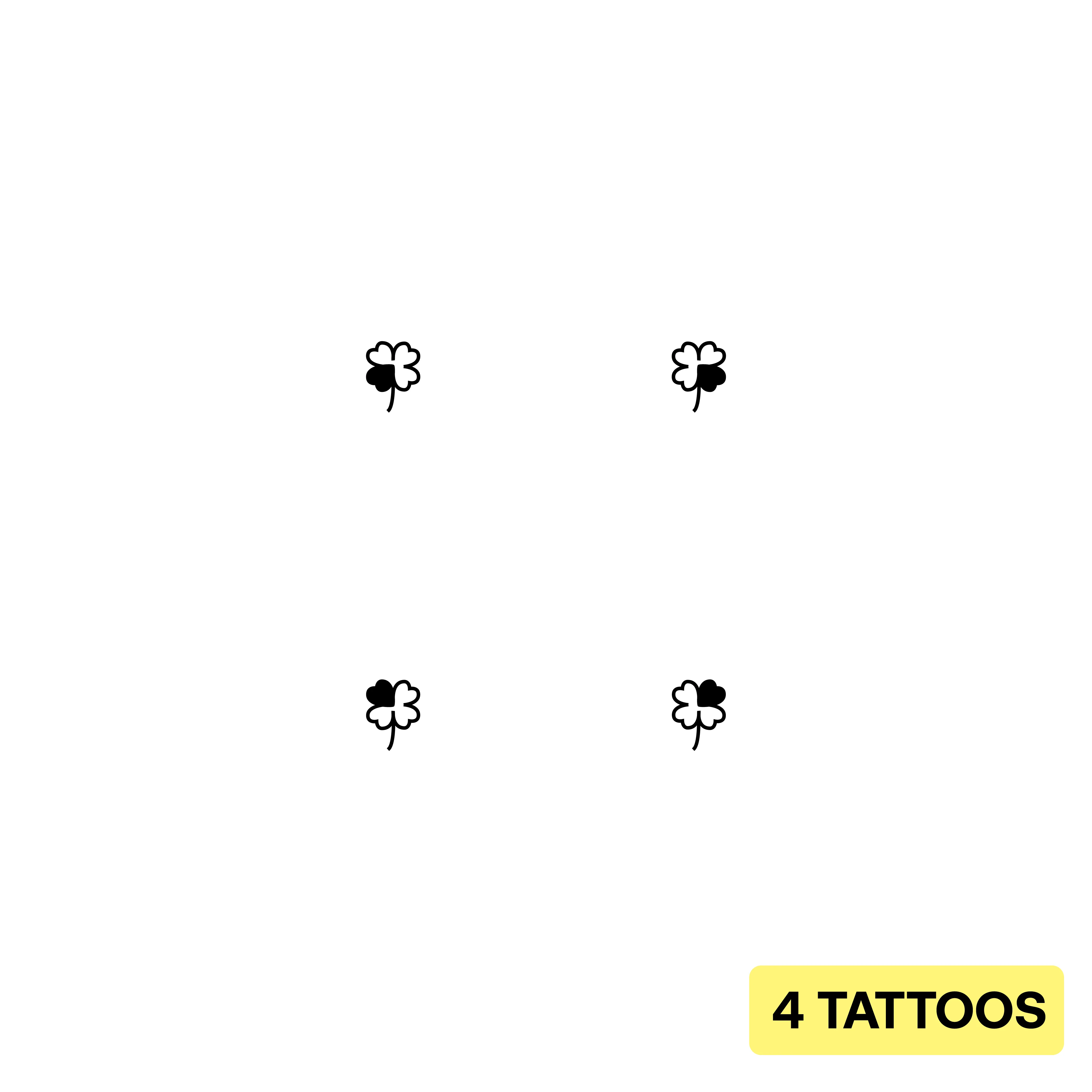 Lot de tatouages de trèfle de l'amitié - Image 3
