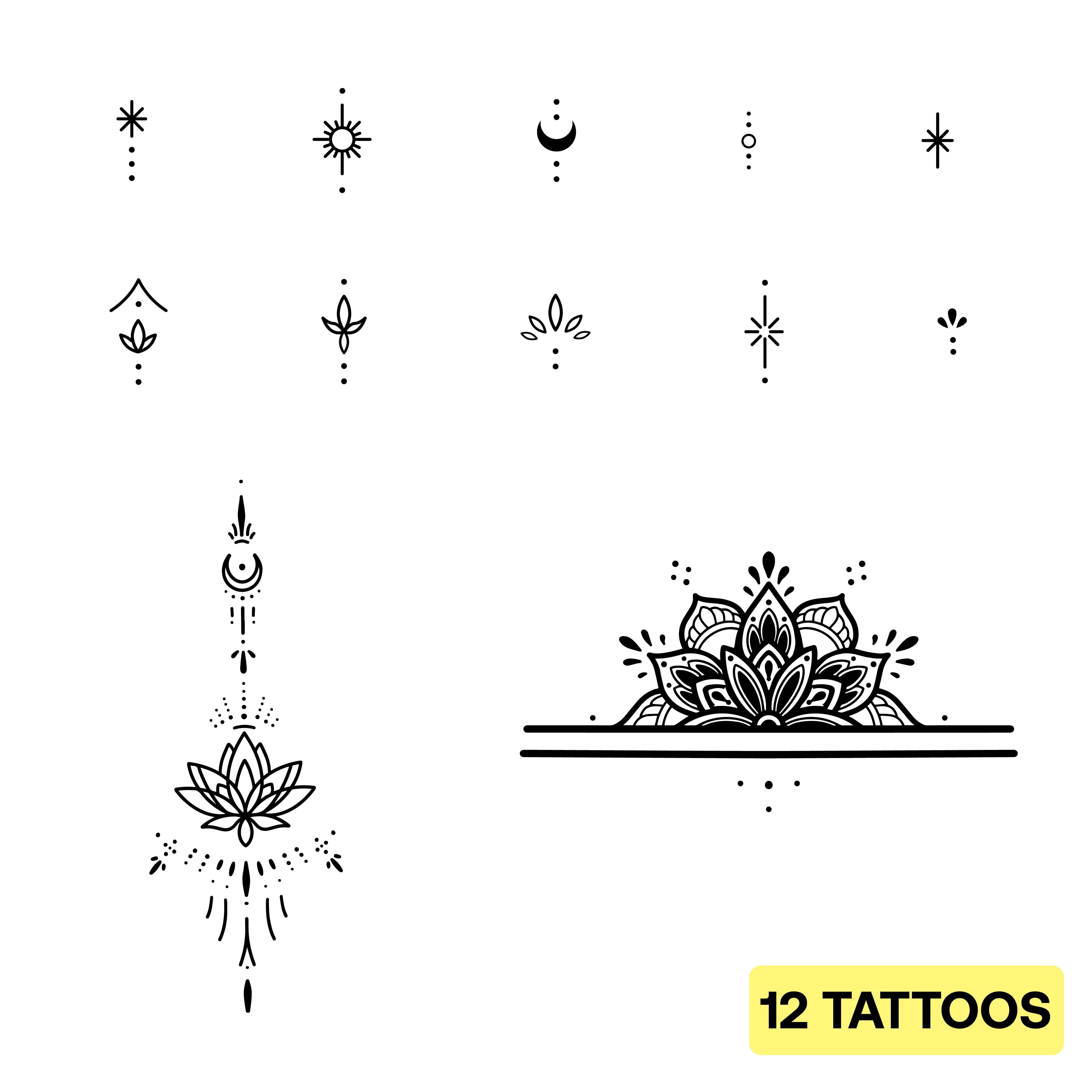 Lot de tatouages d'ornement - Image 3
