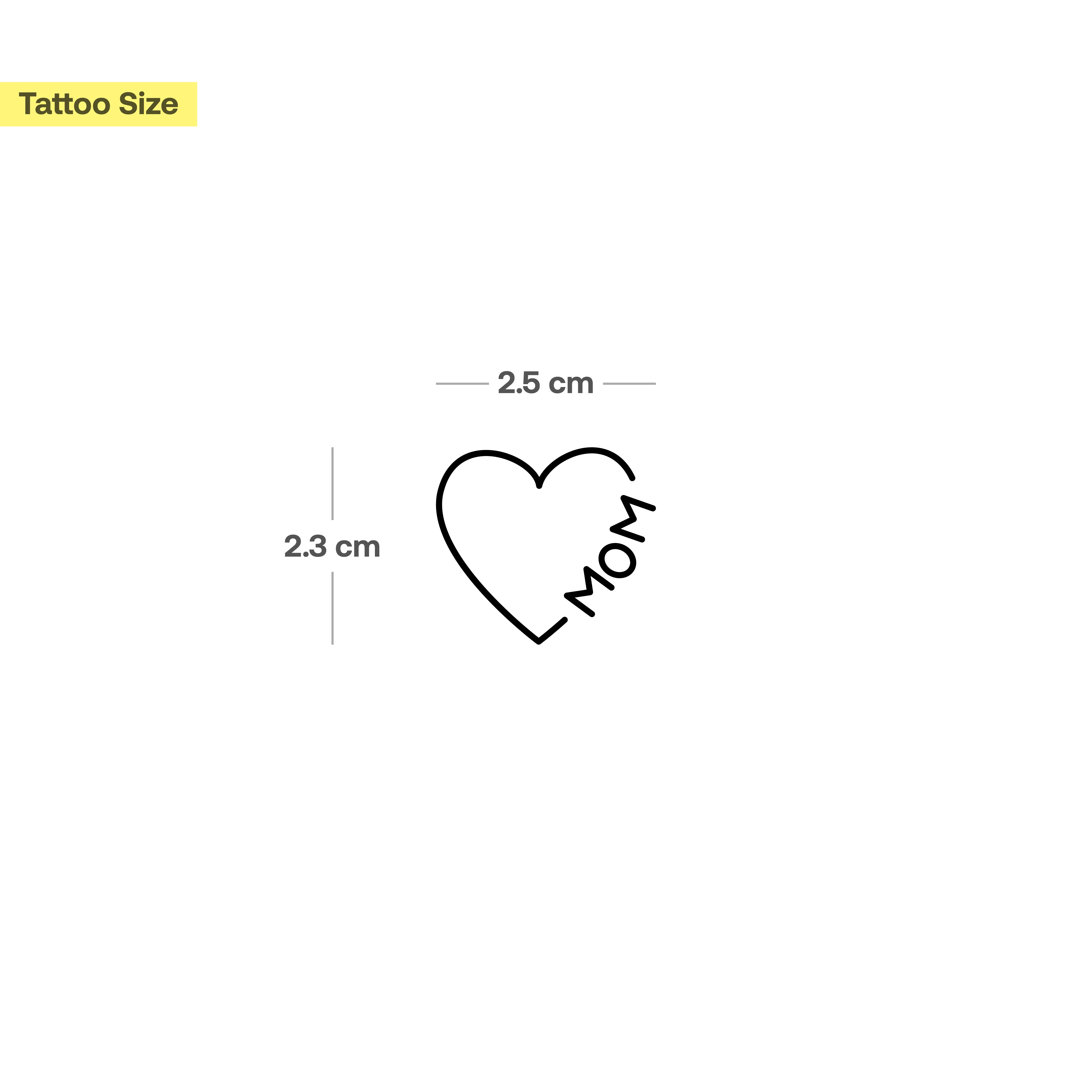 Tatouage coeur maman - Image 3