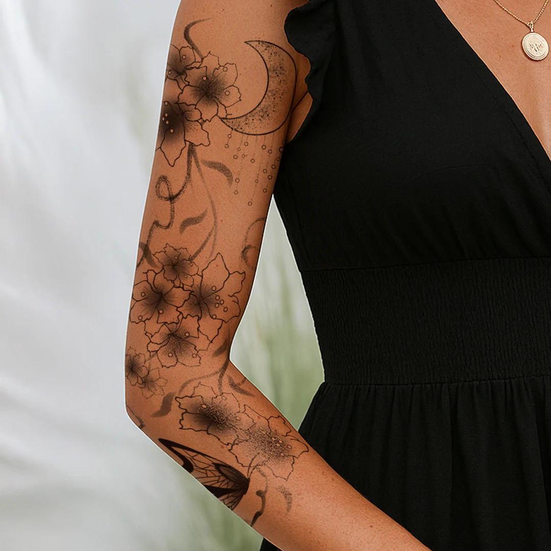 Manche Fleurs de Cerisier au Clair de Lune