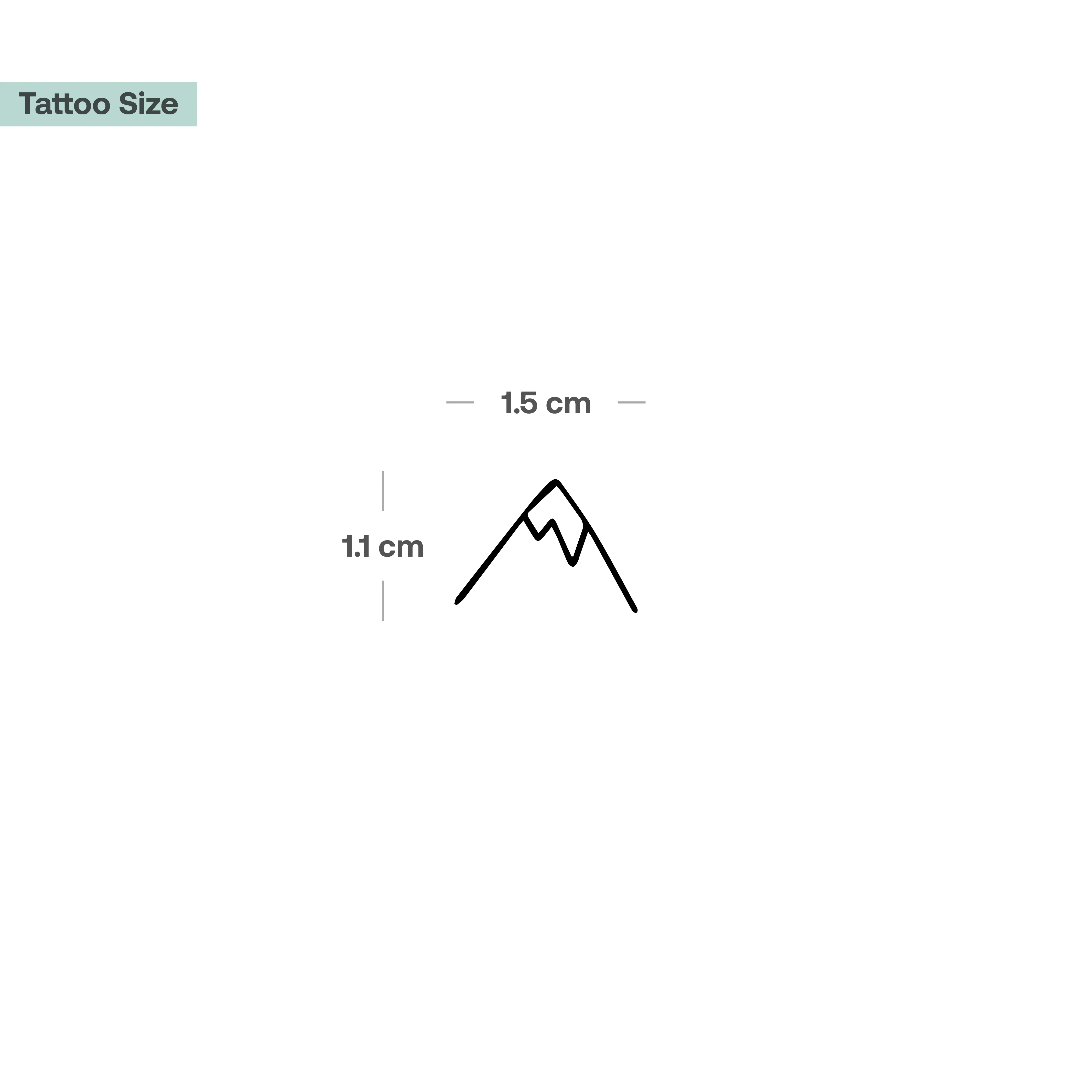 Tatouage de mini montagnes - Image 3