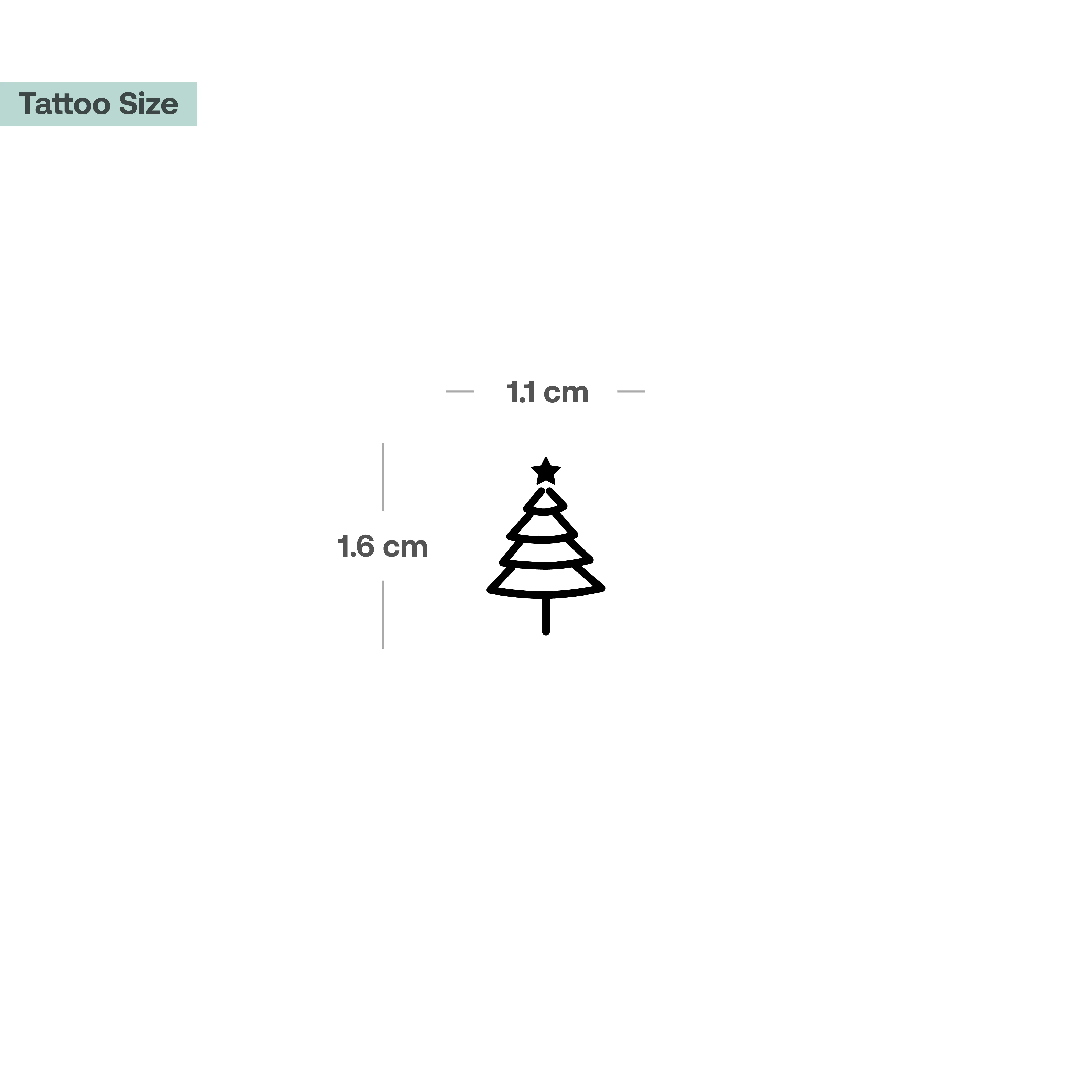 Tatouage d'un mini sapin de Noël - Image 3